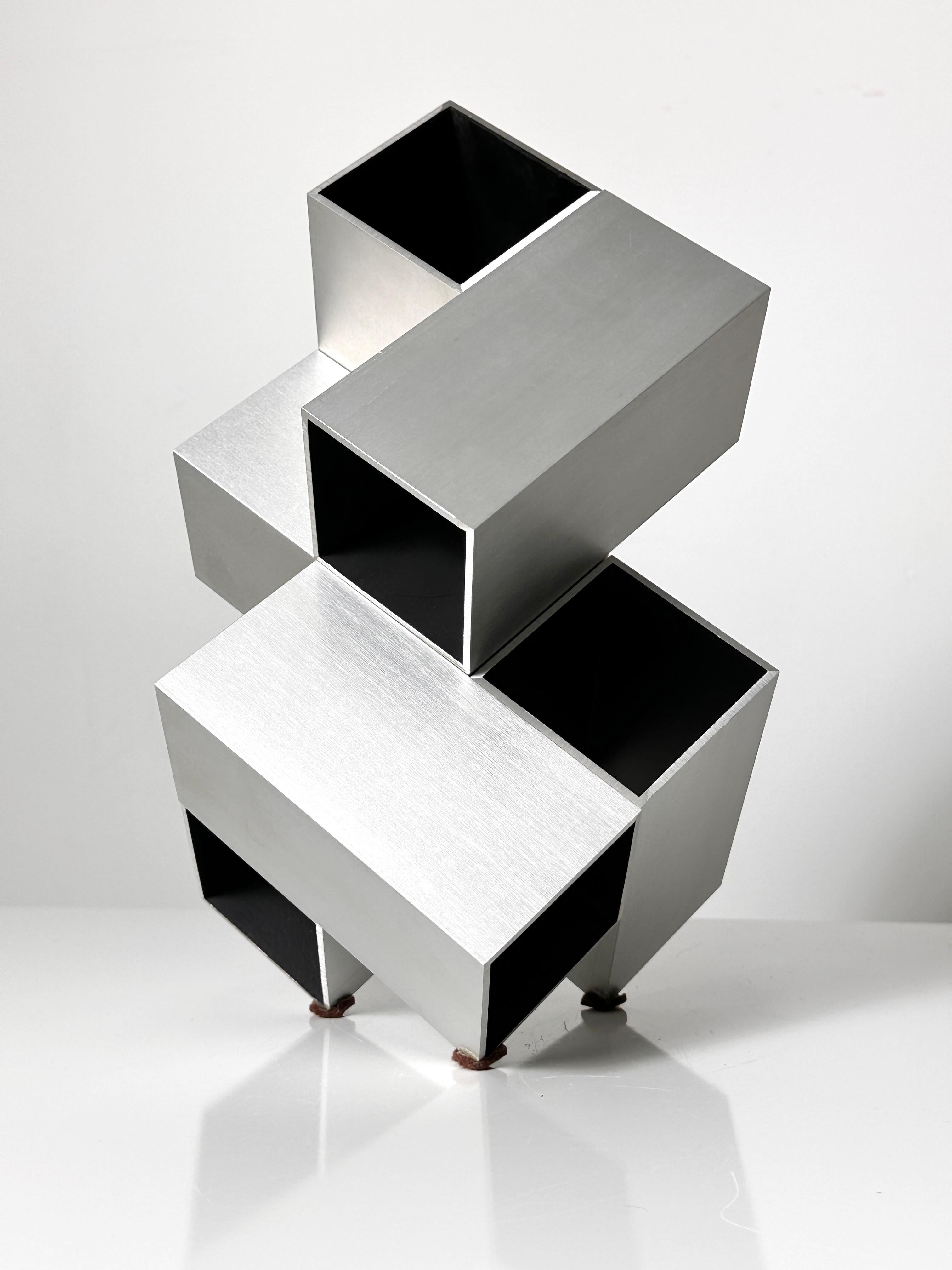 Fin du 20e siècle Sculpture cubique de Kosso Eloul, artiste israélien 1920-1995 Toronto, Canada 