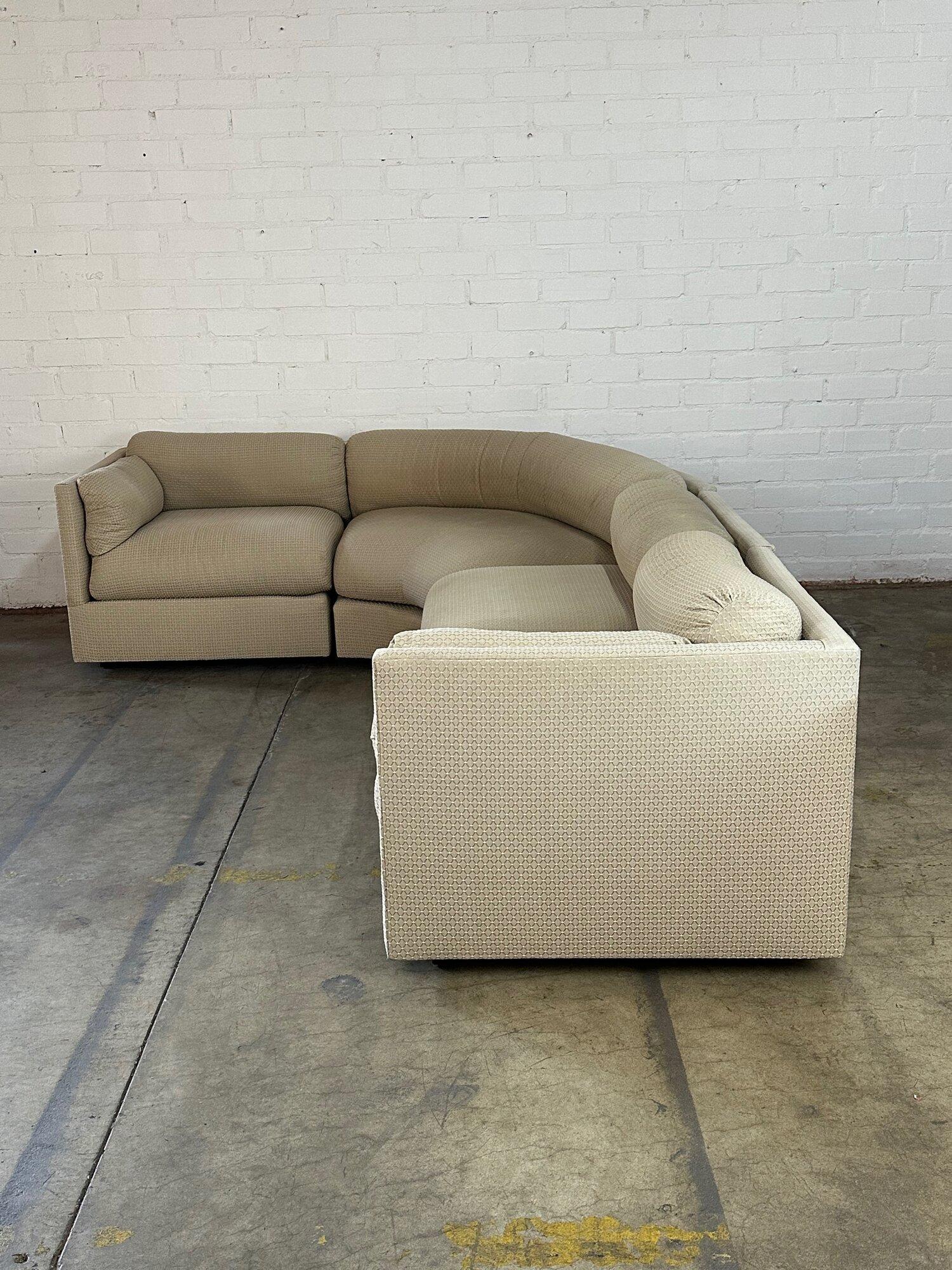 Modular Curved Post Modern Sofa In Good Condition In Los Angeles, CA