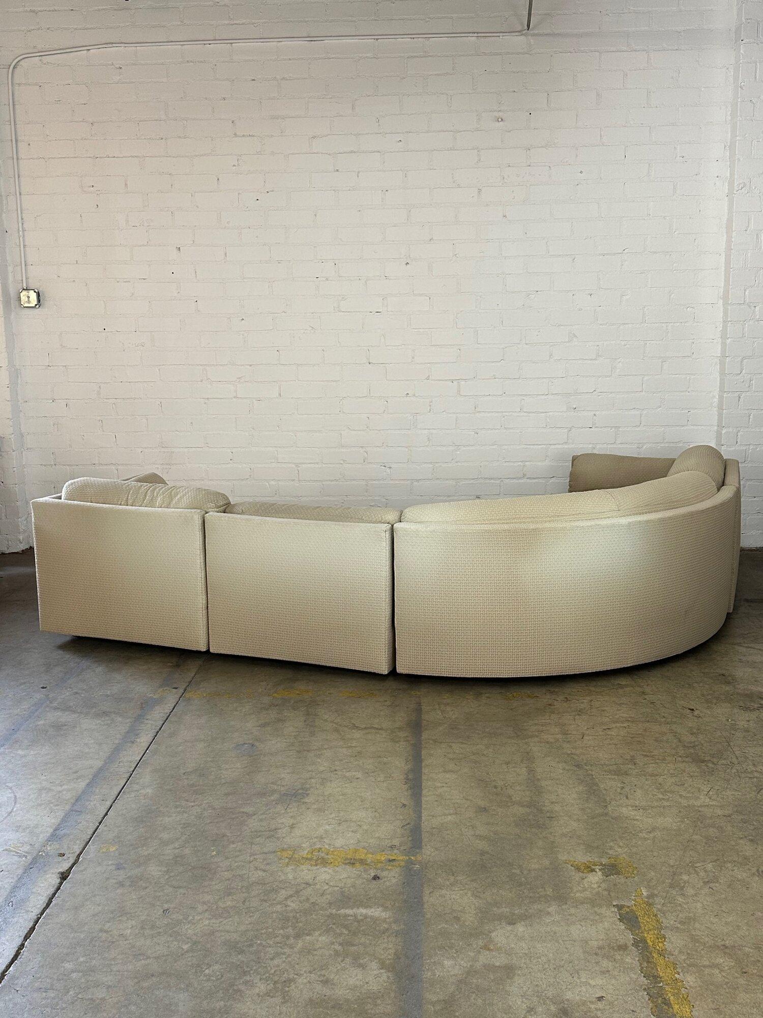 20th Century Modular Curved Post Modern Sofa