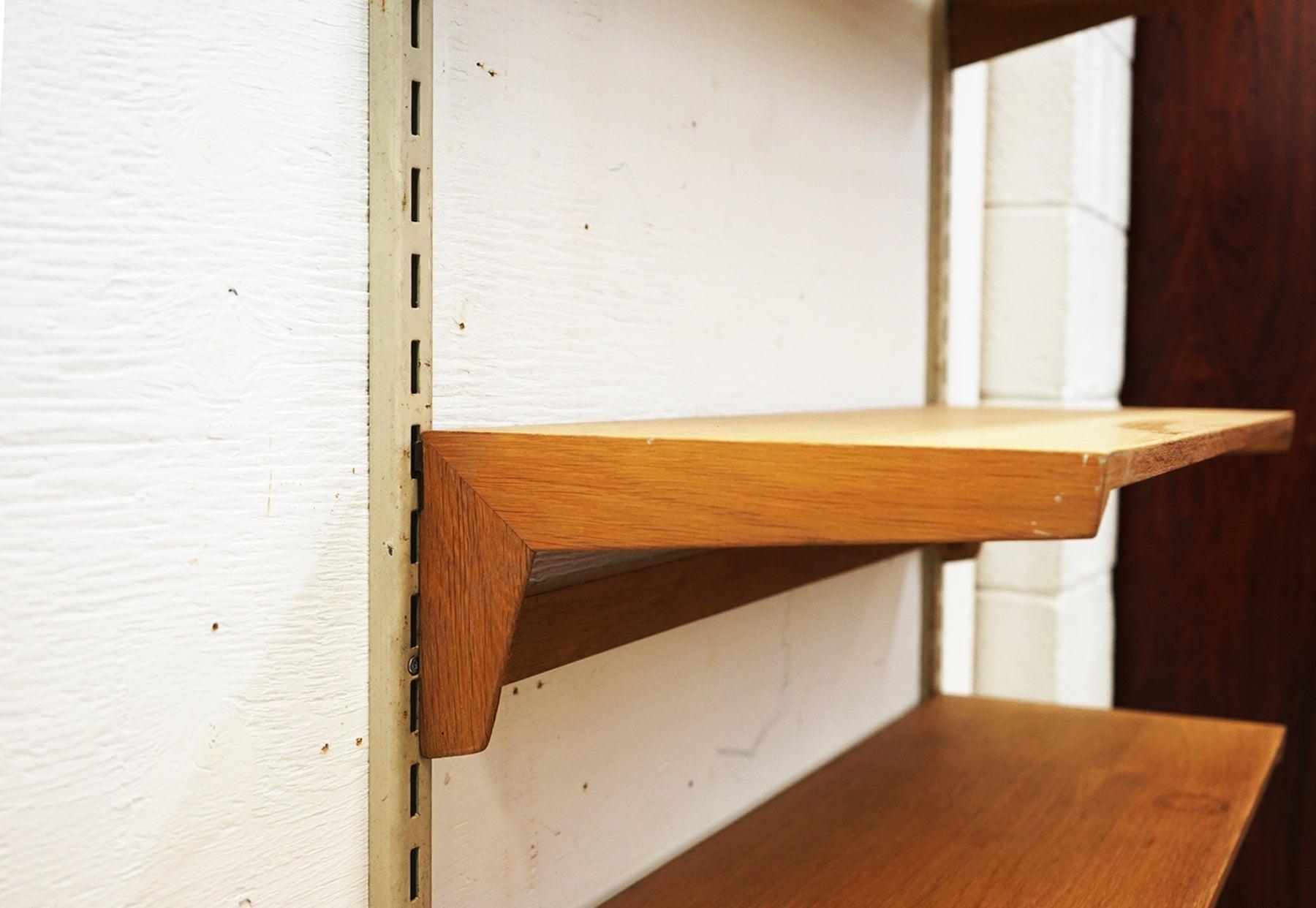 Modular Danish Mid-Century Modern Kai Kristiansen Oak Shelving Wall System by FM In Good Condition In VANCOUVER, CA