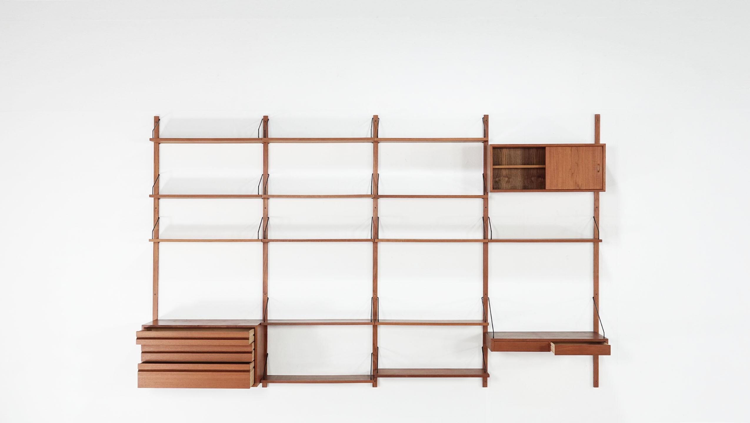 Modular Danish teak shelving system by Poul Cadovius for Cado Royal 3