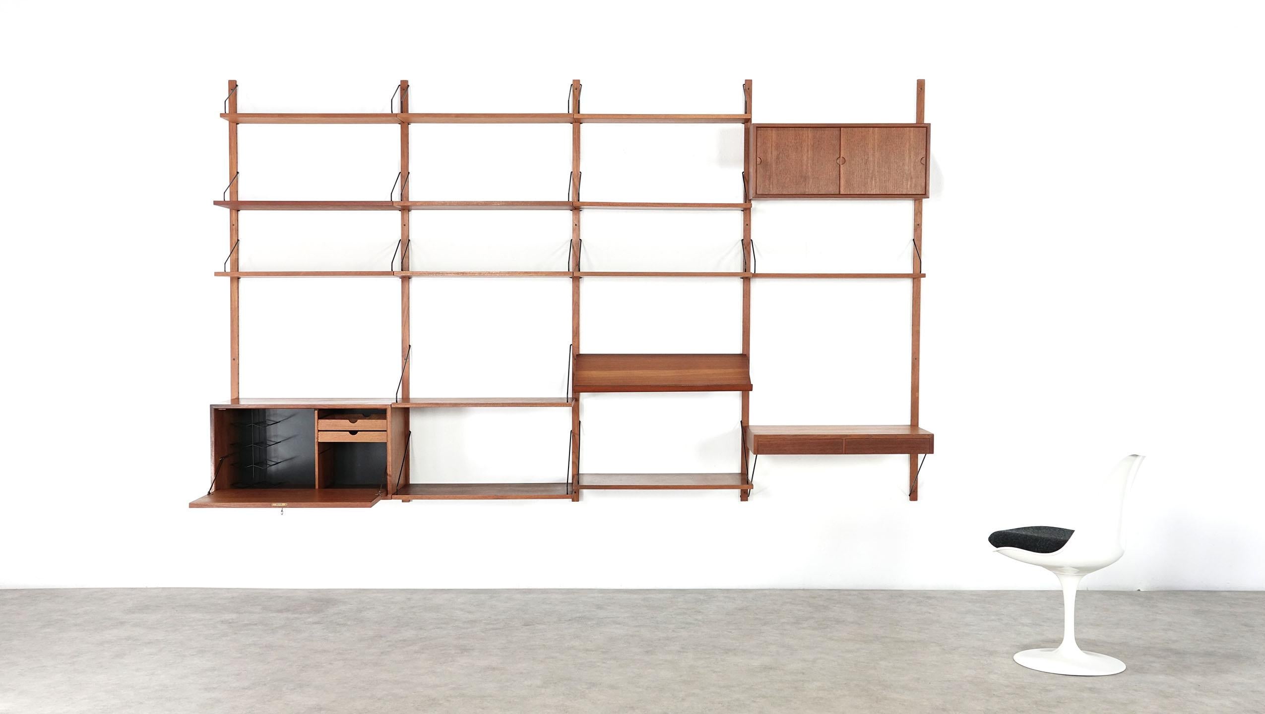 Modular Danish Teak Shelving System by Poul Cadovius for Cado Royal 12