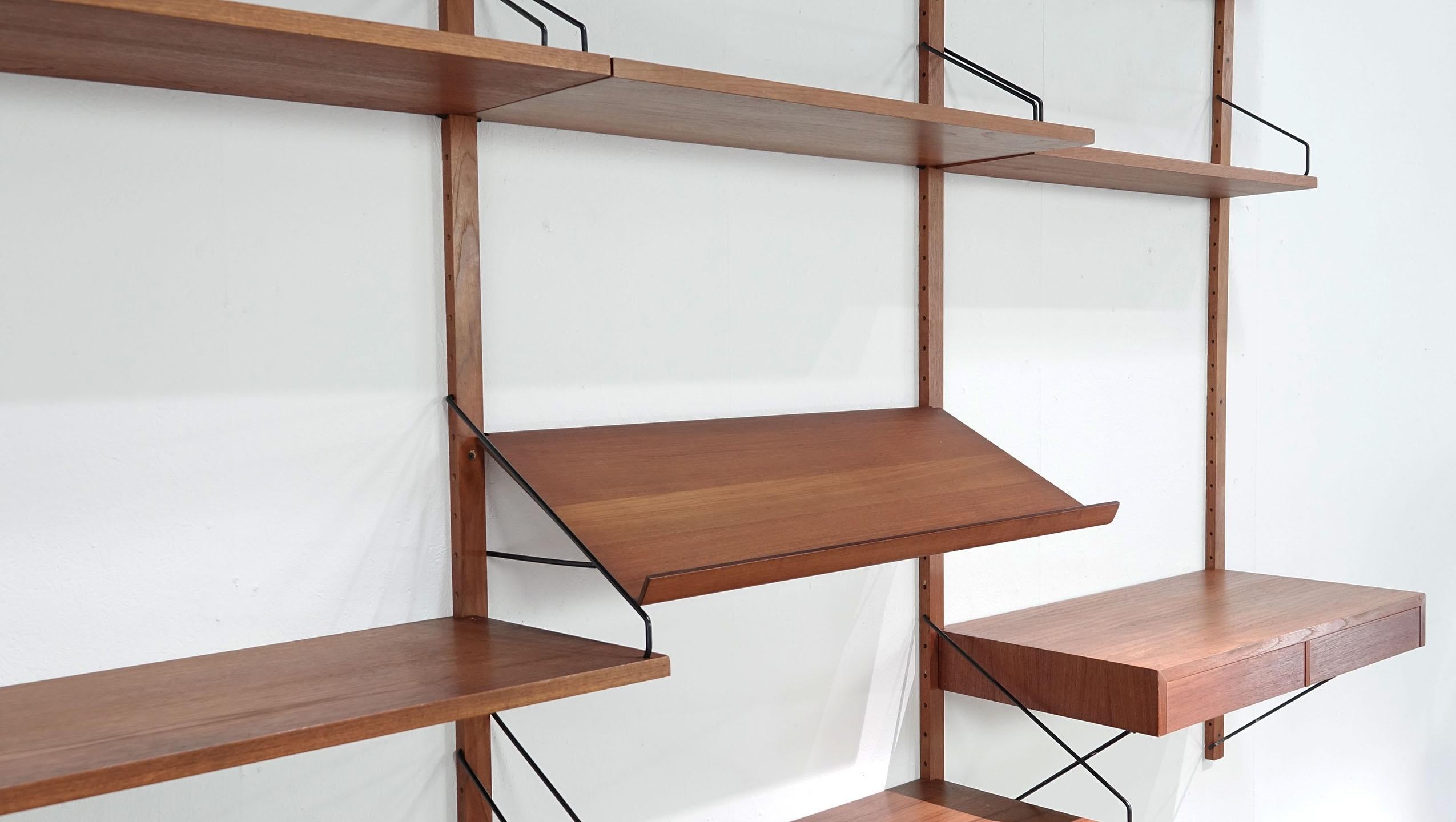 Mid-Century Modern Modular Danish Teak Shelving System by Poul Cadovius for Cado Royal