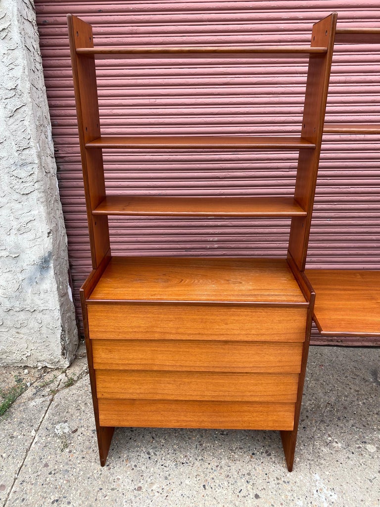 Modular Danish Teak Shelving System at 1stDibs