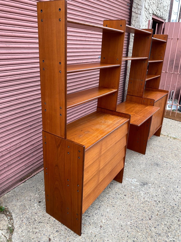 Modular Danish Teak Shelving System at 1stDibs