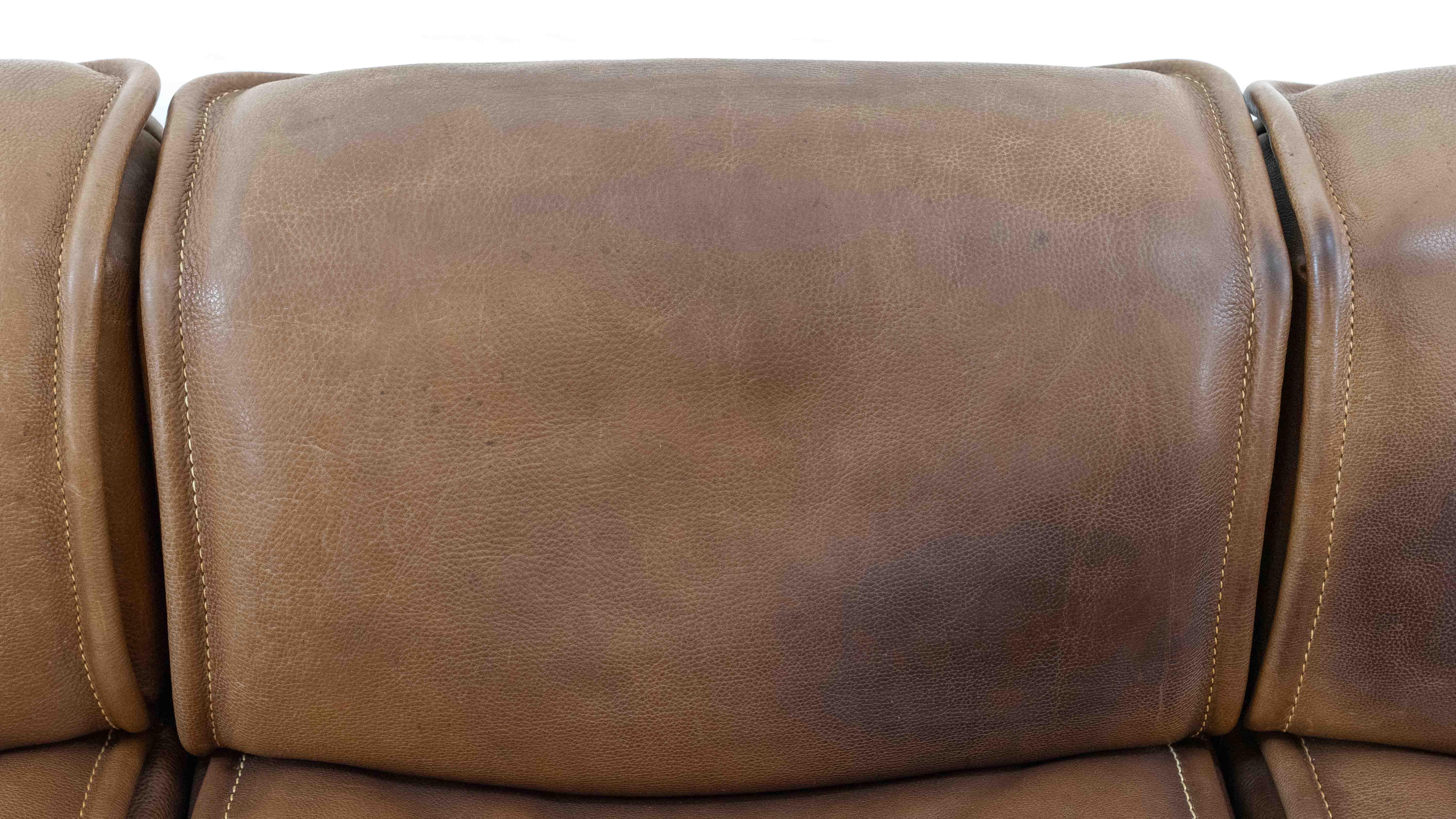Canapé modulaire DS-12 de Sede en cuir cognac, années 70 en vente 4