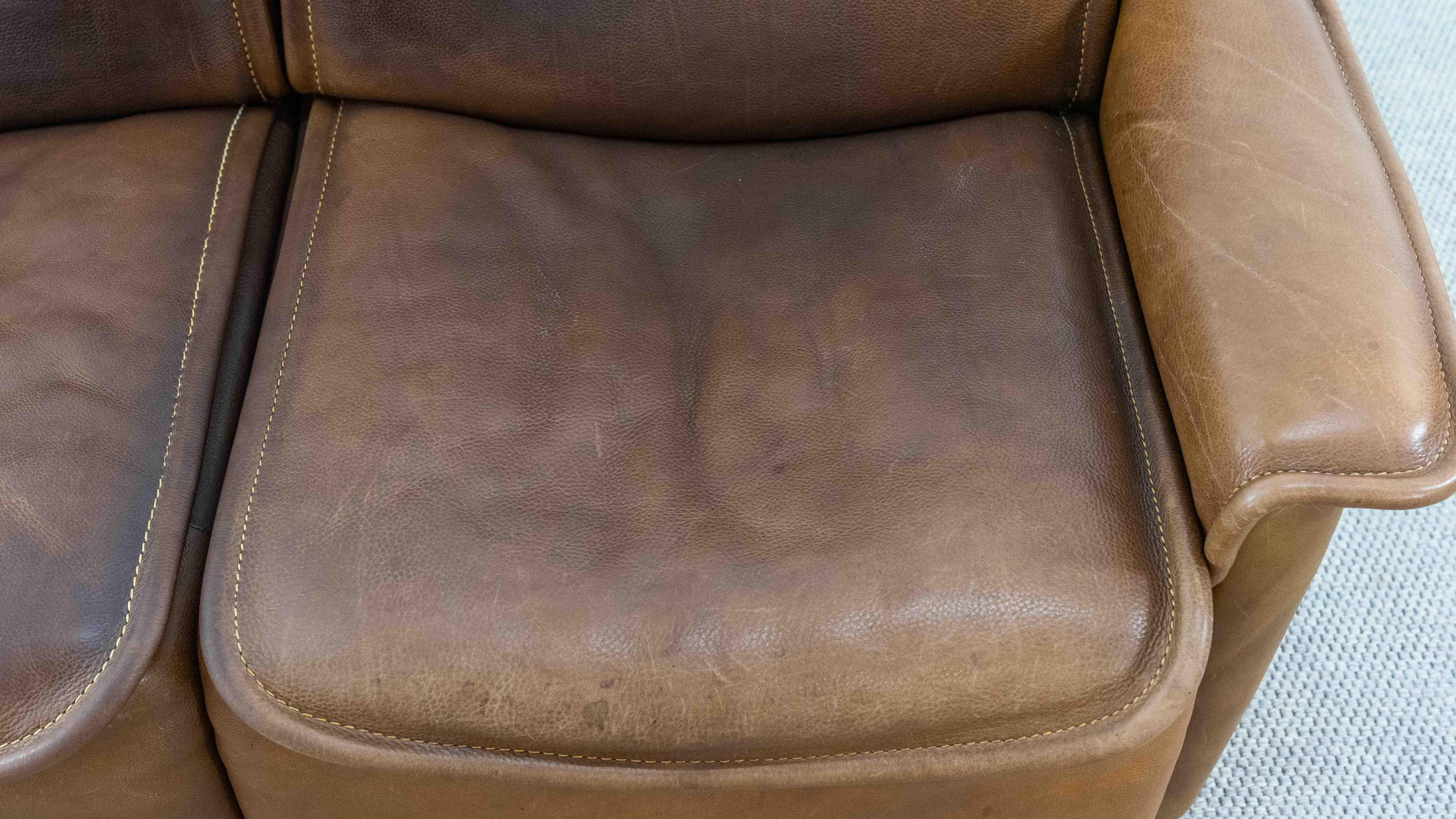 Canapé modulaire DS-12 de Sede en cuir cognac, années 70 en vente 8