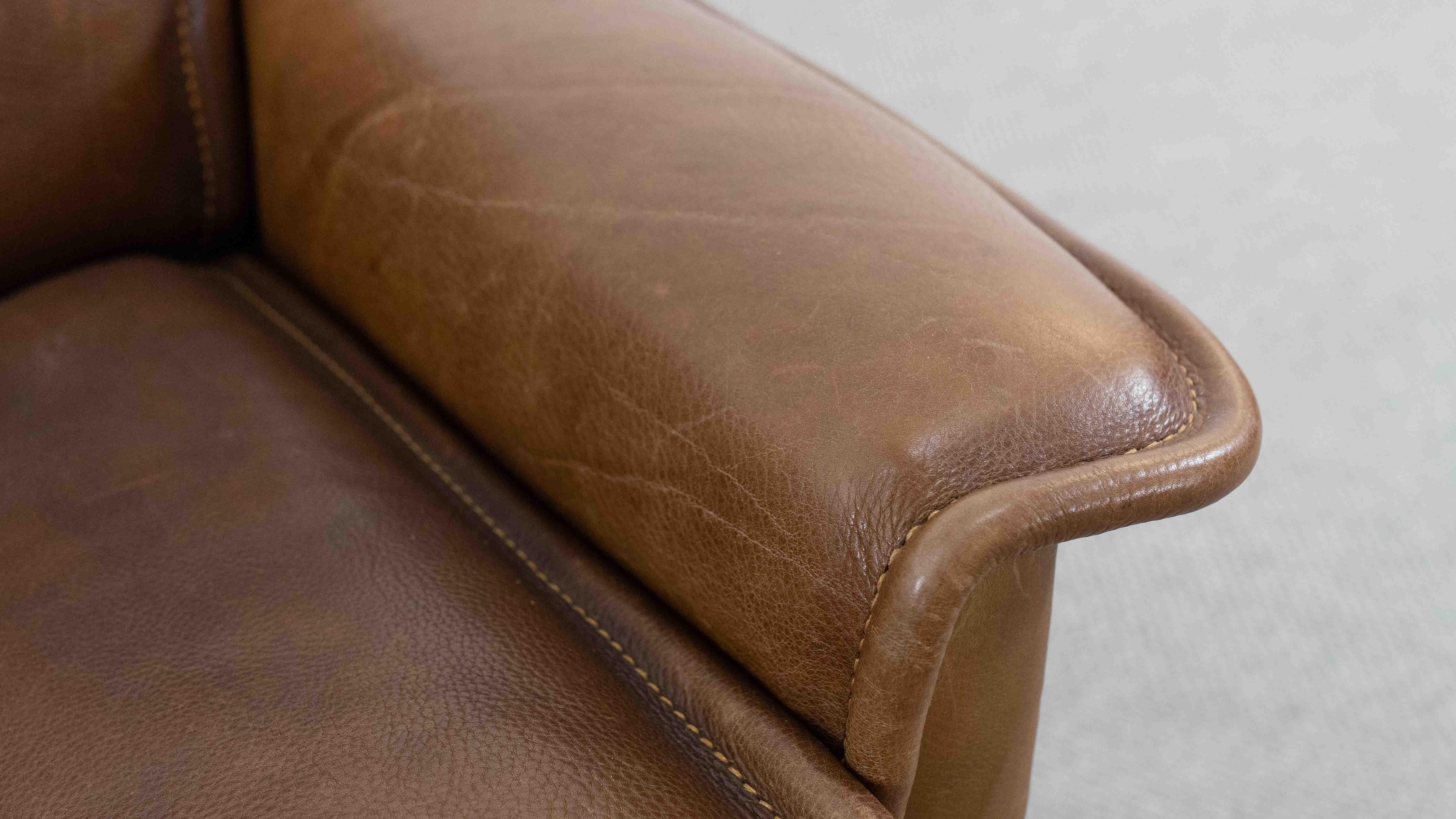 Canapé modulaire DS-12 de Sede en cuir cognac, années 70 en vente 10