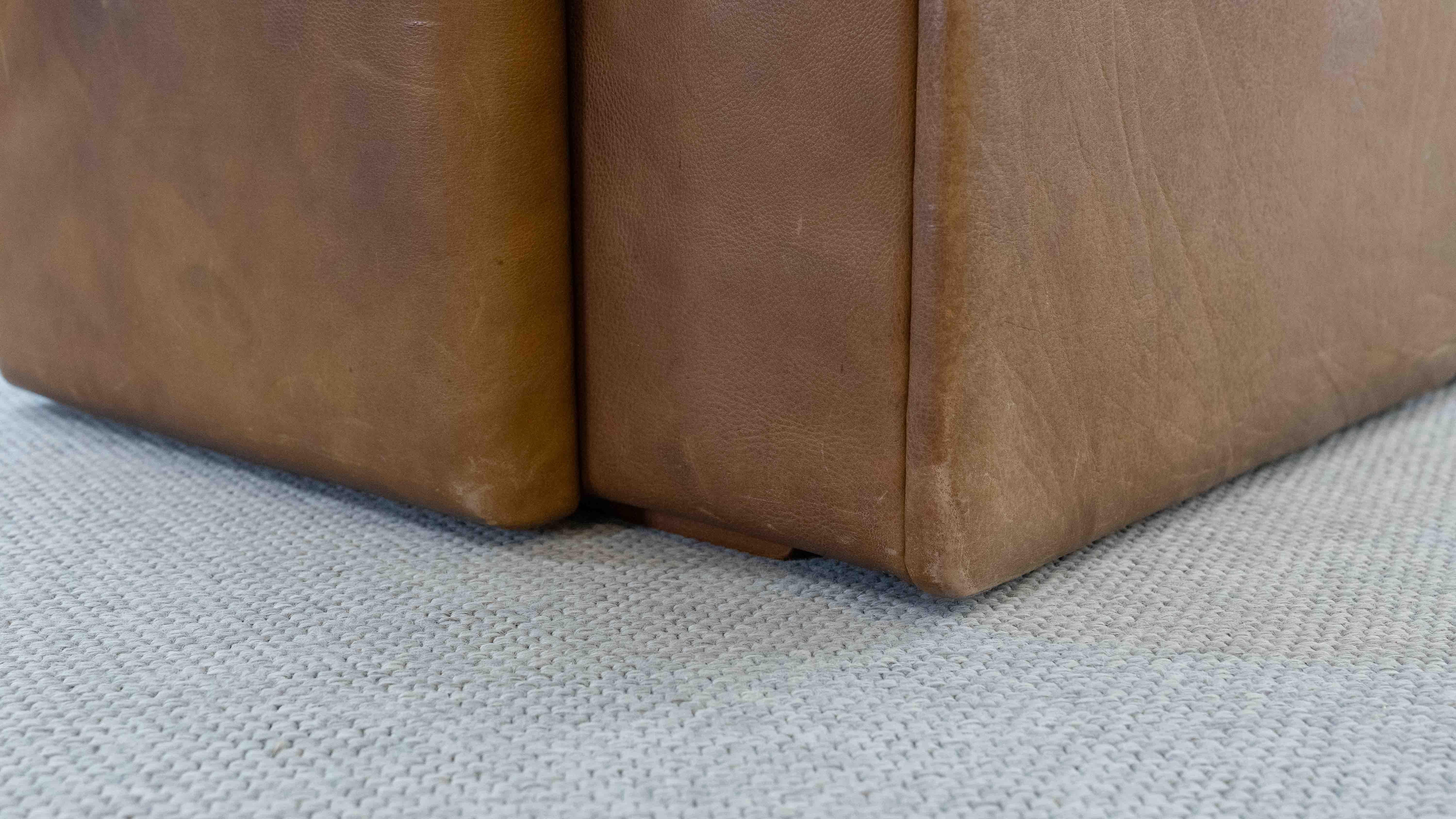 Canapé modulaire DS-12 de Sede en cuir cognac, années 70 en vente 12