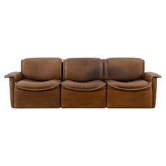 Canapé modulaire DS-12 de Sede en cuir cognac, années 70