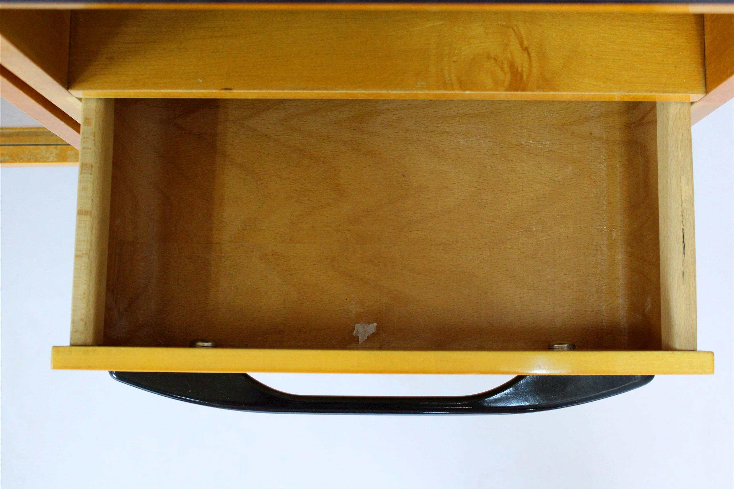 Modulares Schreibtisch-Set mit schwarzer Glasplatte von Mojmir Pozar, 1960er Jahre, 3er Jahre, Set im Angebot 13