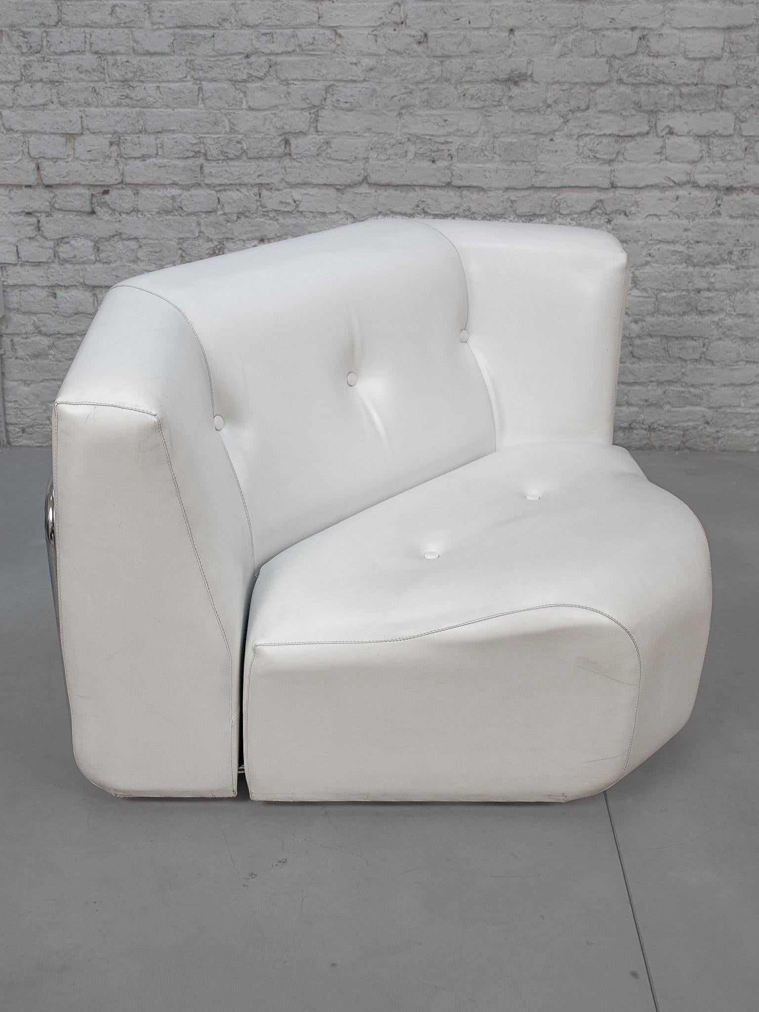 Modular Eight Chairs Living-roomset of Adriano Piazzesi Lounge Chairs and Stools 11
