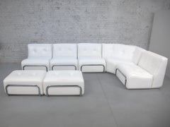 Modular Eight Chairs Living-roomset of Adriano Piazzesi Lounge Chairs and Stools