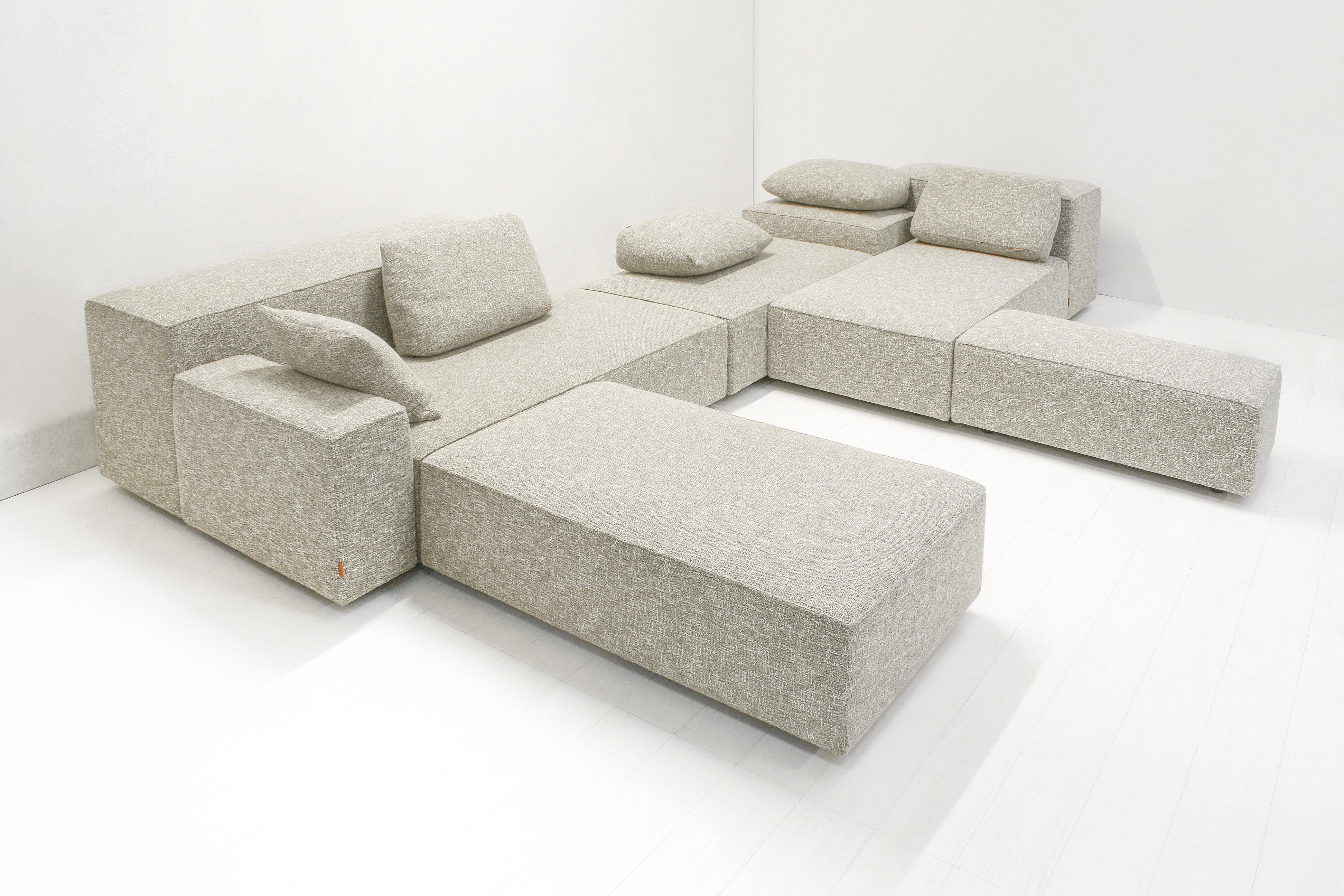 Minimalist Modular Element DOMINO.18 Landscape Sofa by Dick Spierenburg for Montis For Sale