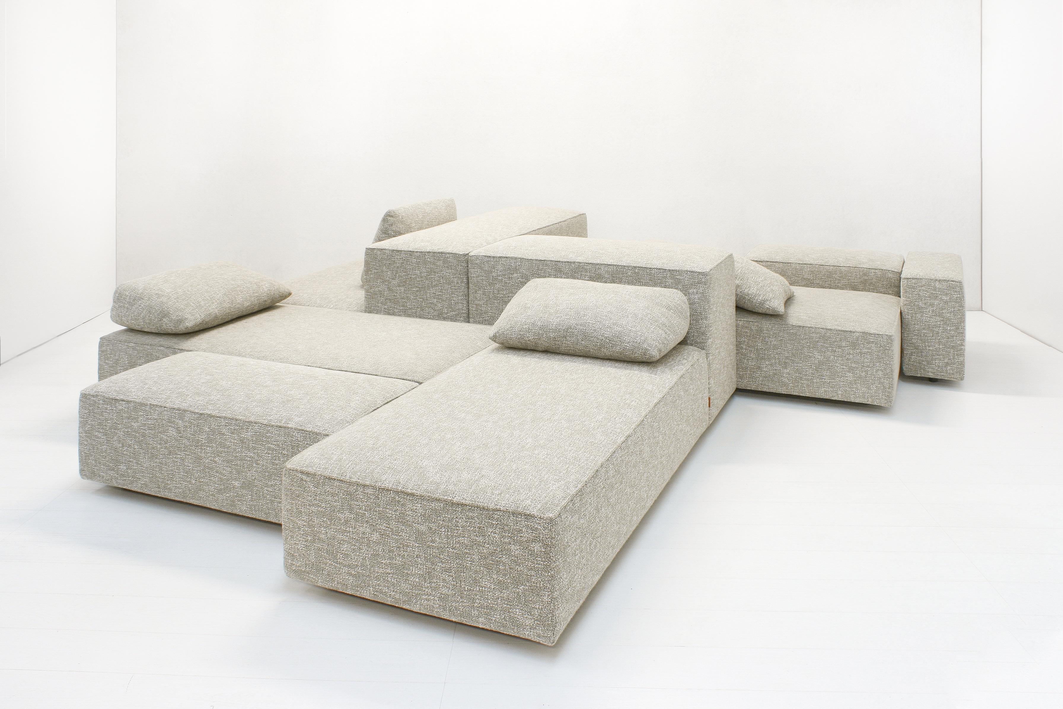 Minimalist Modular Element DOMINO.18 Landscape Sofa by Dick Spierenburg for Montis For Sale