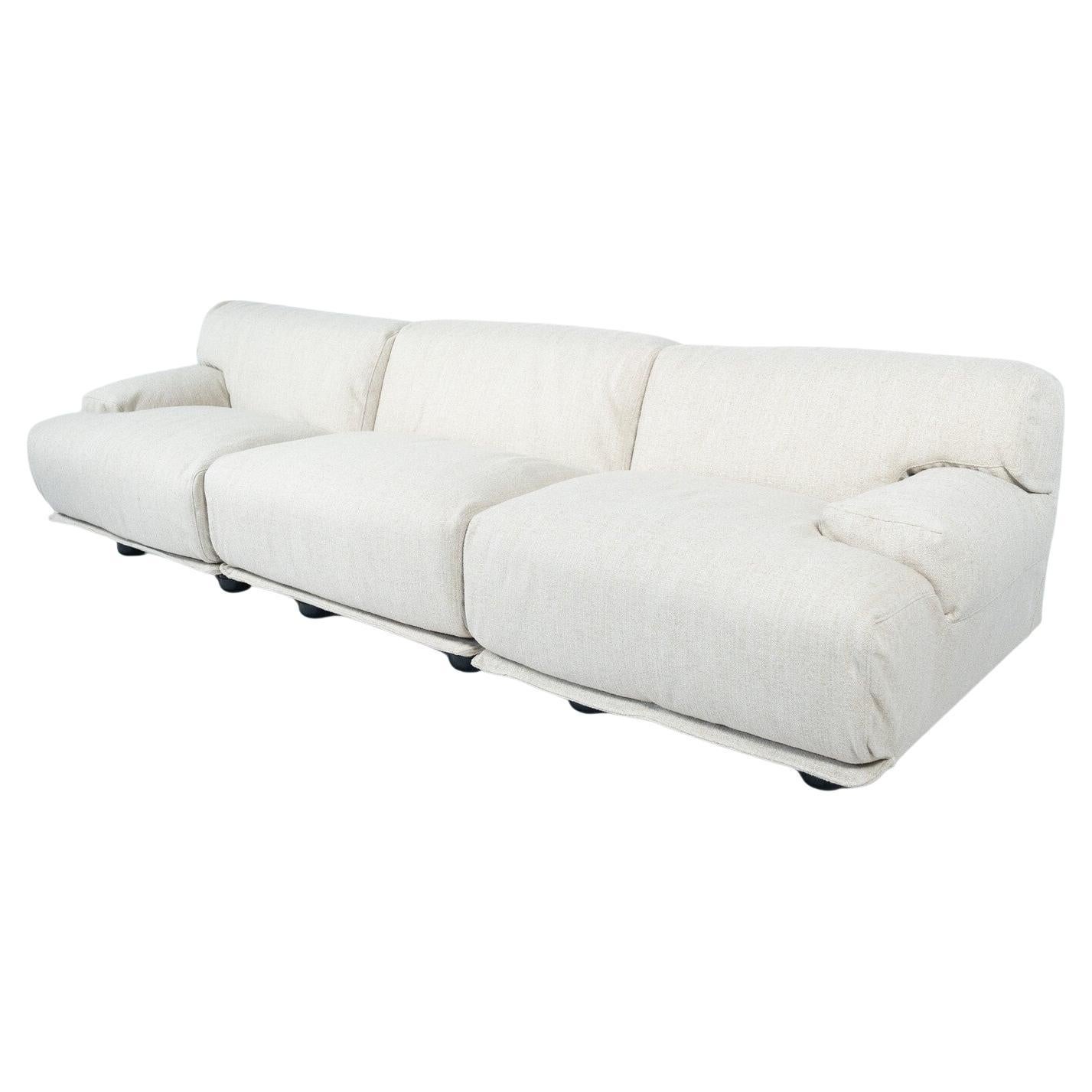 Modular Fiandra Sofa 3-Seater by Vico Magistretti, Cassina - New Upholstery