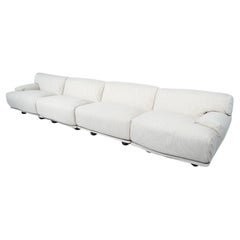 Modulares Fiandra-Sofa, 4-Sitzer von Vico Magistretti, Cassina, neue Polsterung