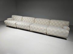 Modulares Sofa Fiandra aus cremefarbenem Karostoff von Vico Magistretti für Cassina