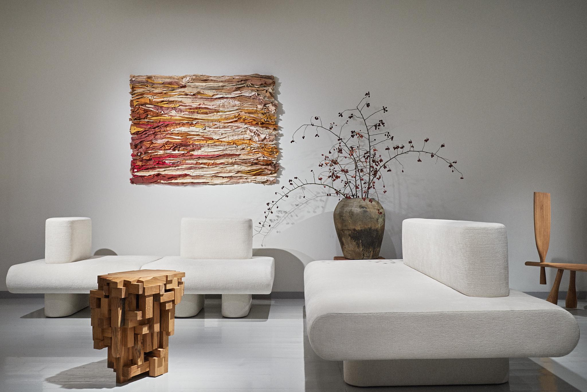Modulares Lounge-Sofa mit Blumen-Sitzmöbeln von Olga Engel (Lettisch) im Angebot
