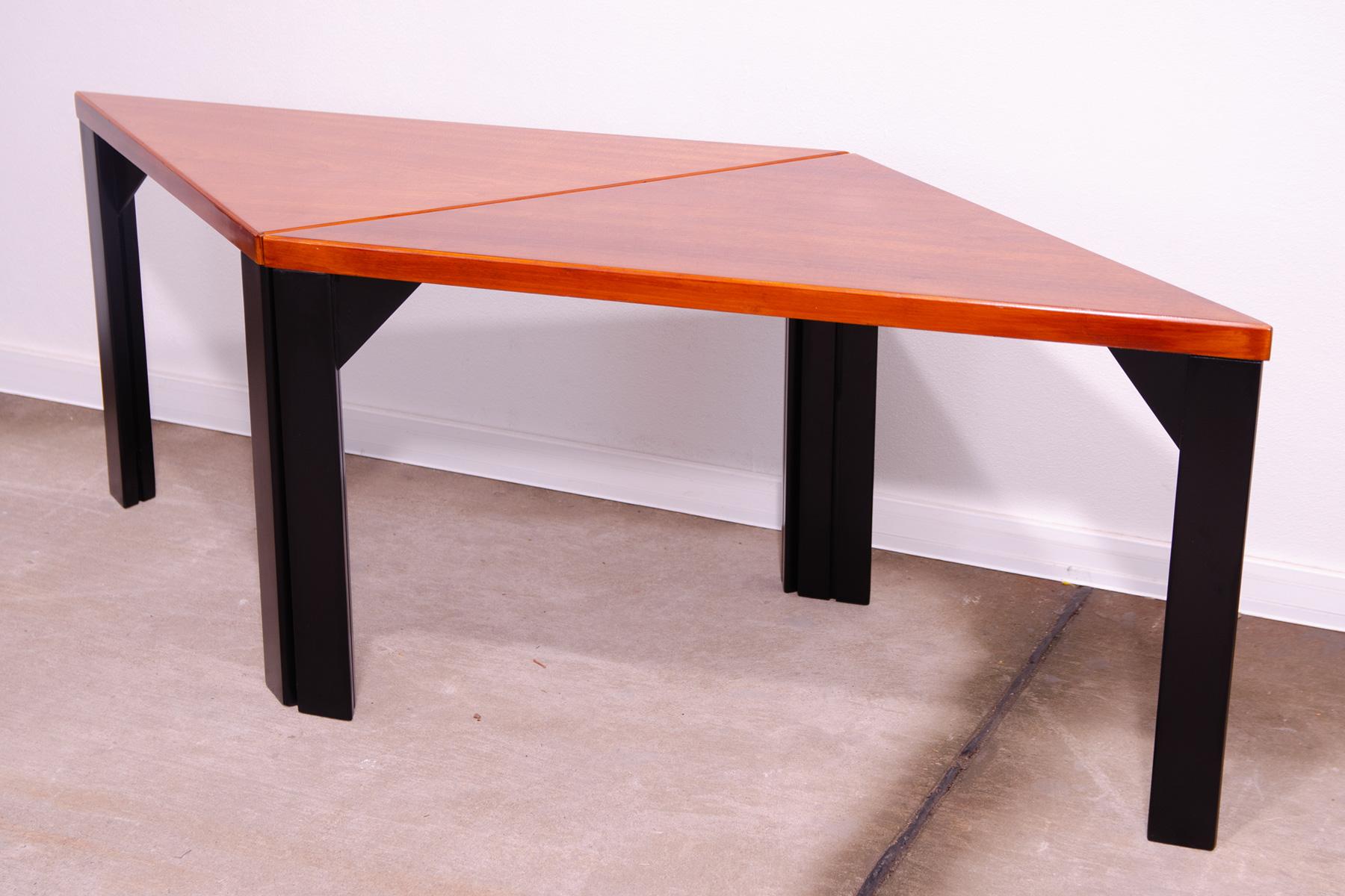 Modular folding coffee table, 1970s, Central Europe For Sale 5