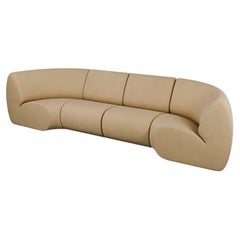 Modular Four-Seater Hanabira Sofa by Maker Murmurio, Beige Fabric, New