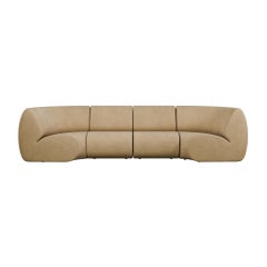 Modular Four-Seater Hanabira Sofa by Maker Murmurio, Coral Fabric, New
