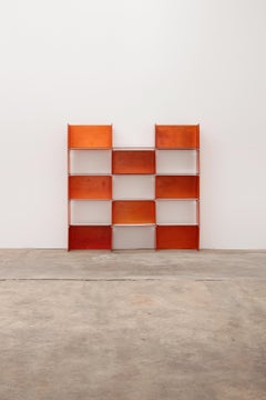 Modular French Wall Furniture Orange Made in the 60s