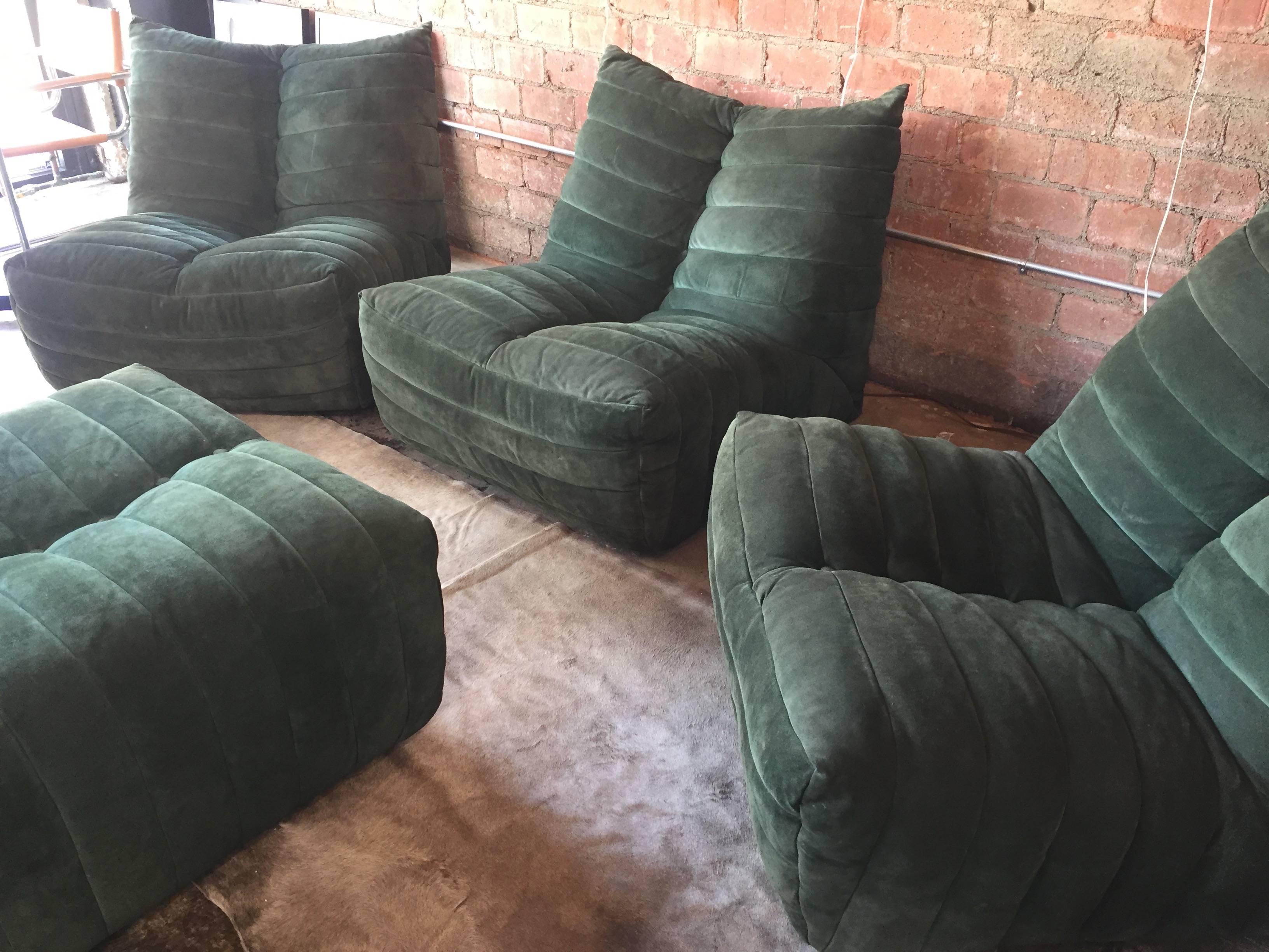 green sectional couch