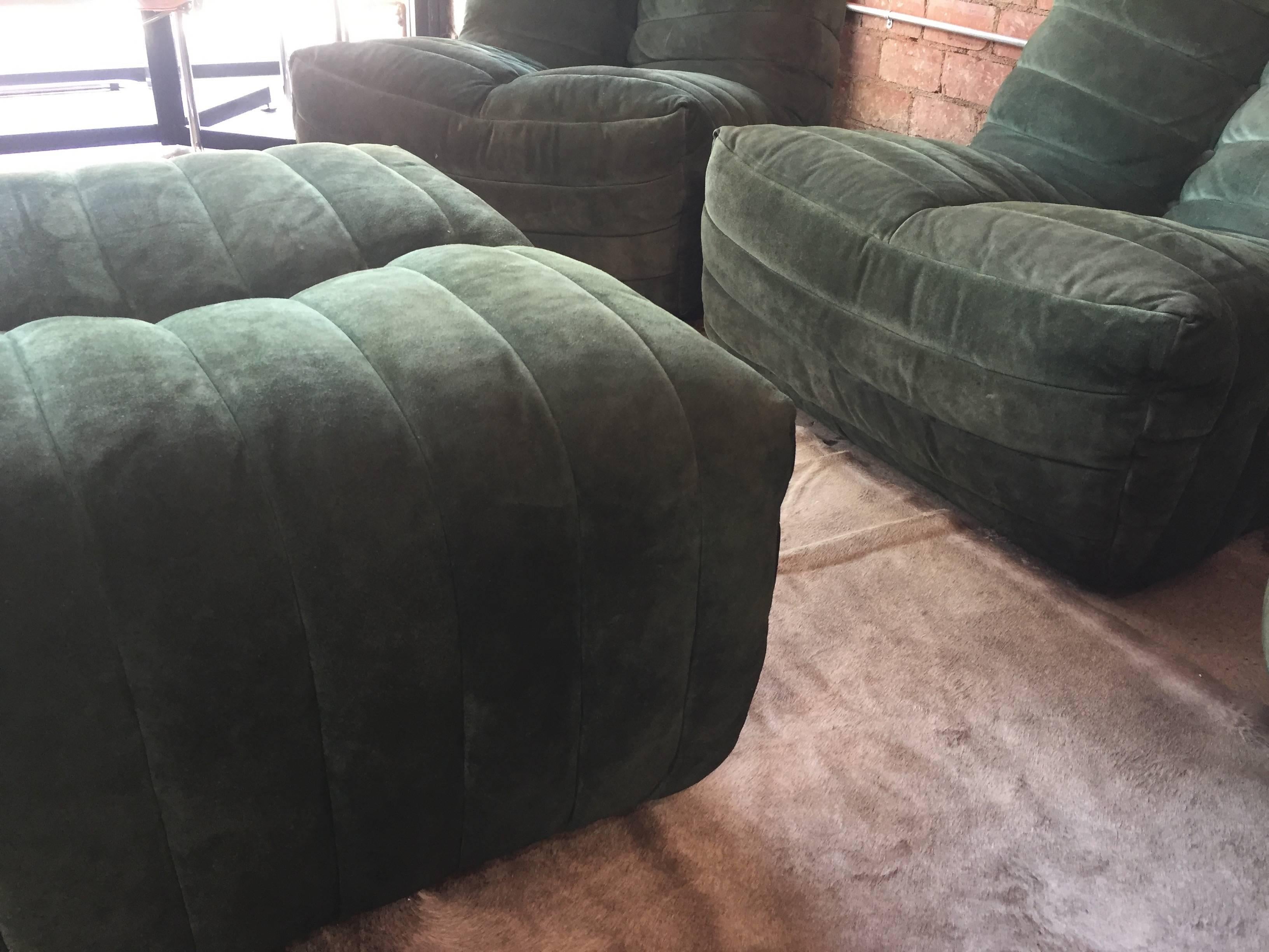 green sectional sofas