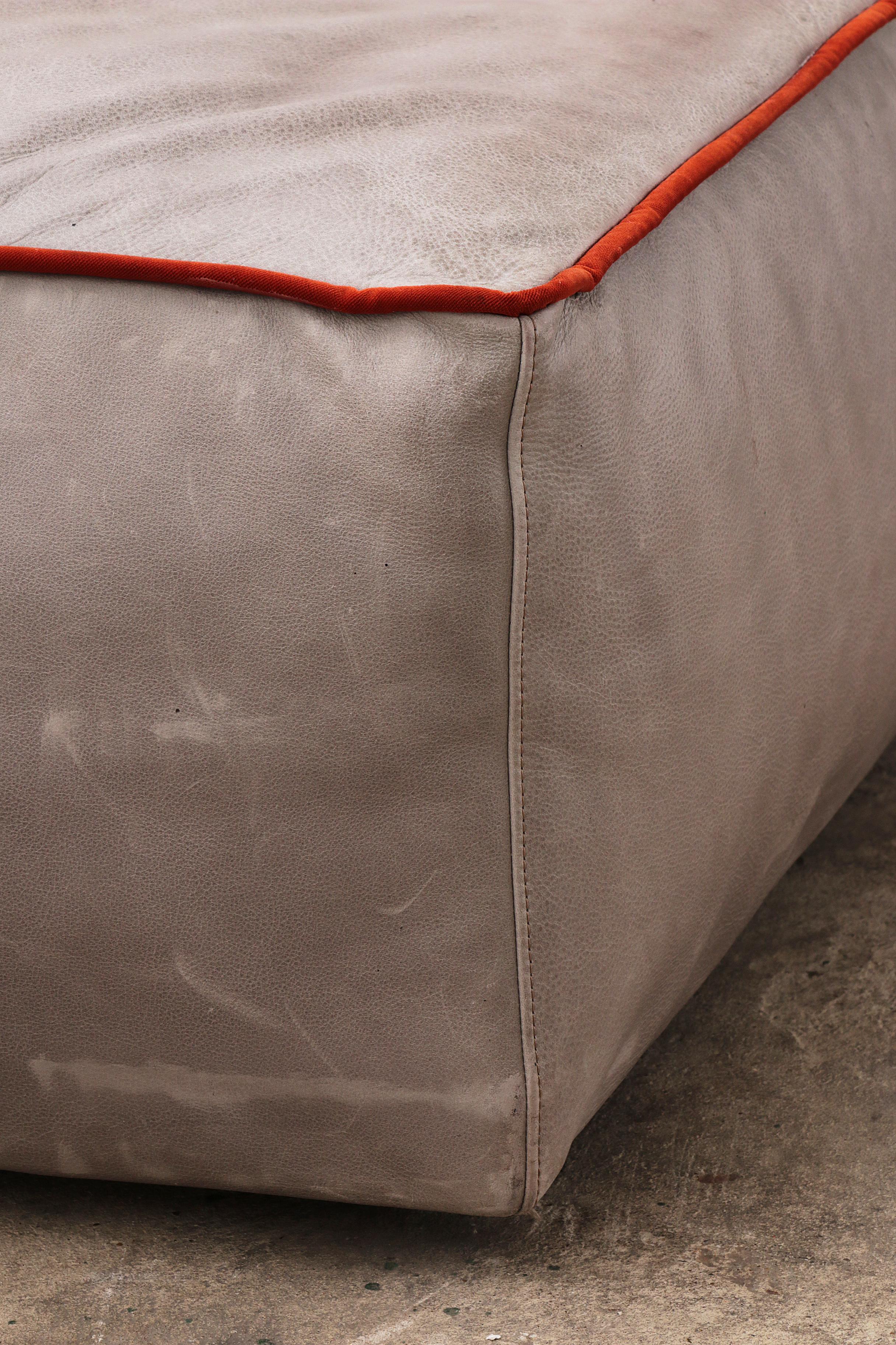 Modular Italian Leather Sofa Riff from Flexteam For Sale 6