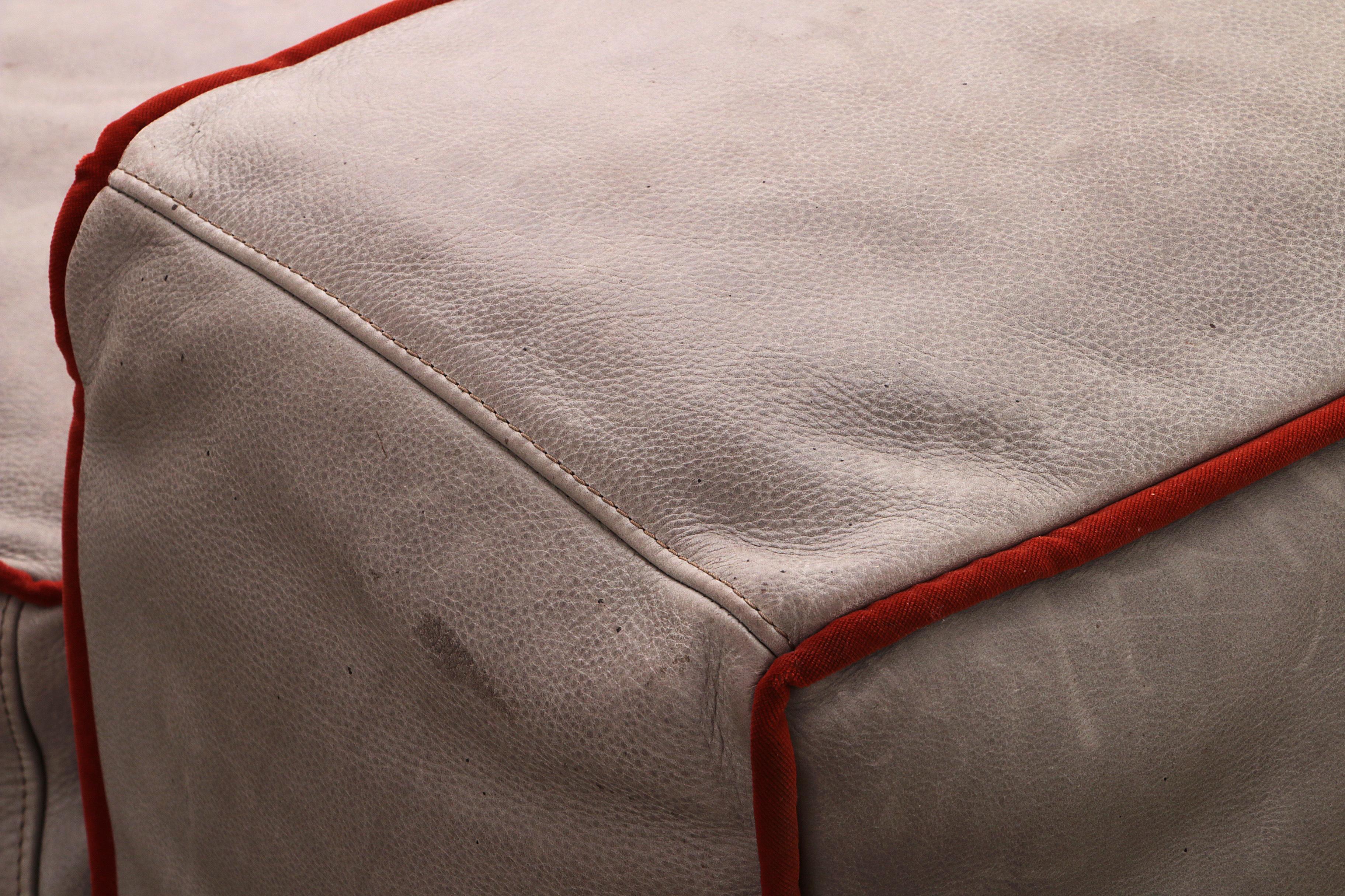Modular Italian Leather Sofa Riff from Flexteam For Sale 8