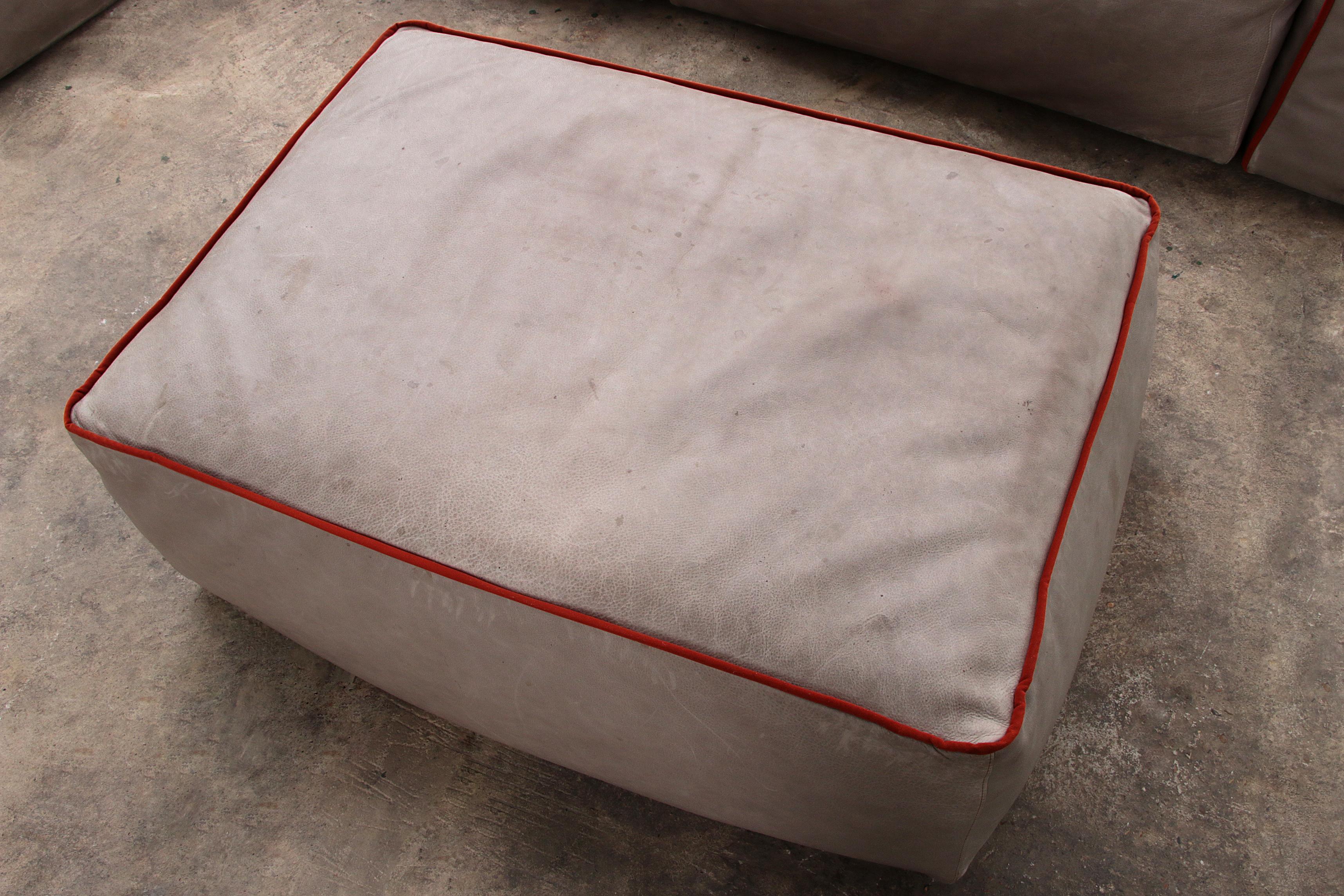Modular Italian Leather Sofa Riff from Flexteam For Sale 9
