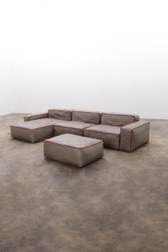 Modular Italian Leather Sofa Riff from Flexteam