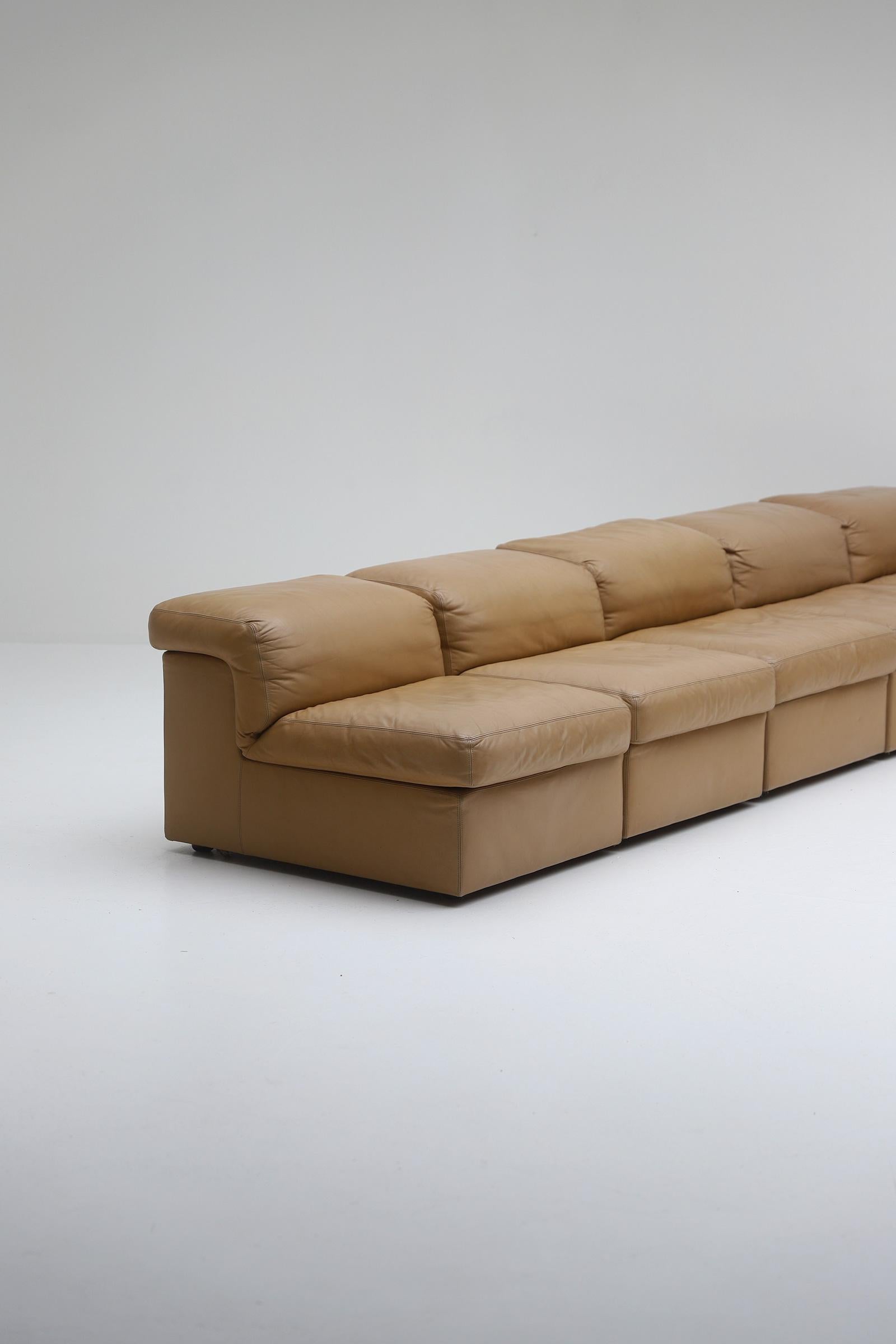 Late 20th Century Modular Jeep Sofa, Manufactured by Durlet, Belgium, 1970s