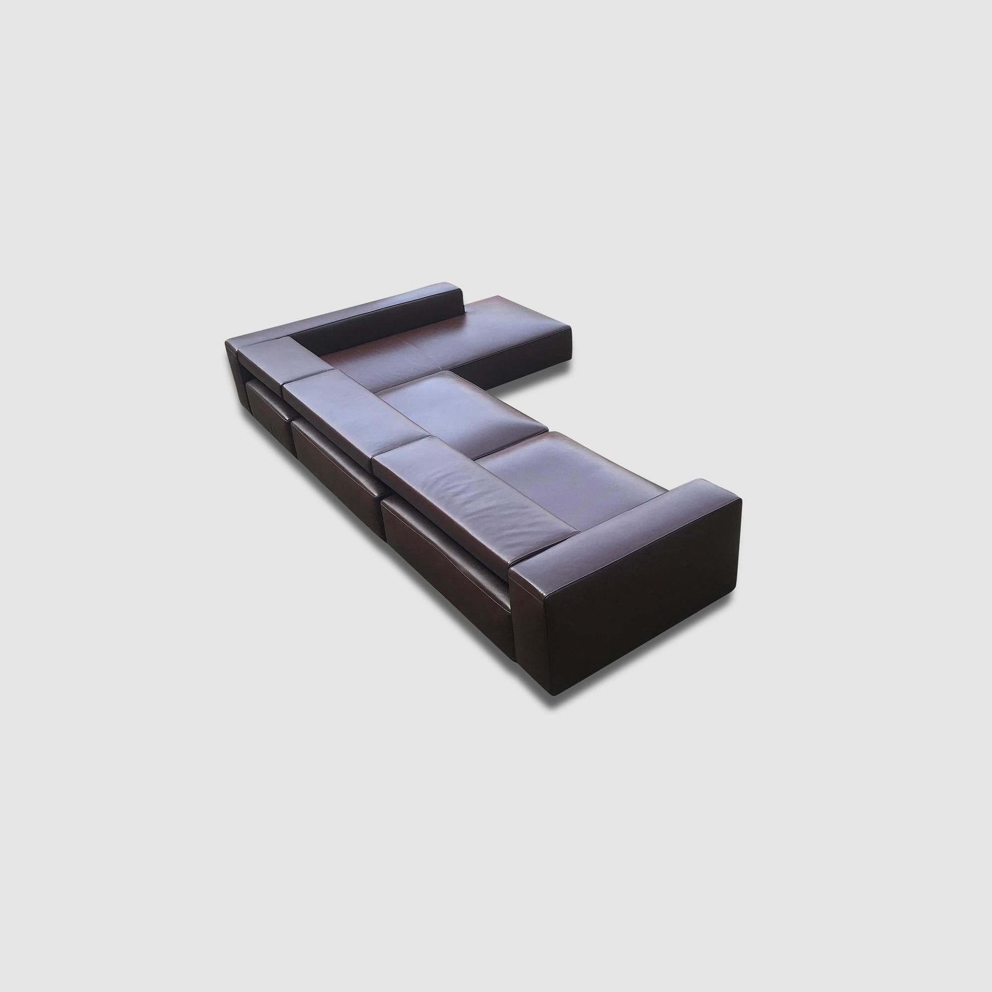 Modern Modular Leather Andy Landscape Sofa by Paolo Piva for B&B Italia 2013
