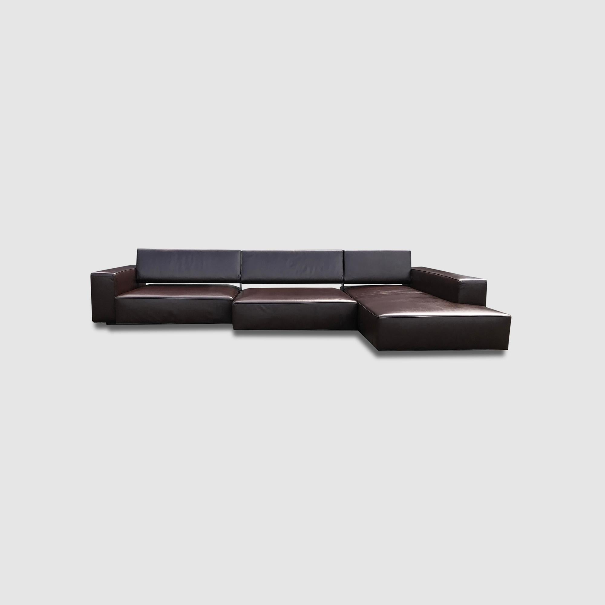 Italian Modular Leather Andy Landscape Sofa by Paolo Piva for B&B Italia 2013