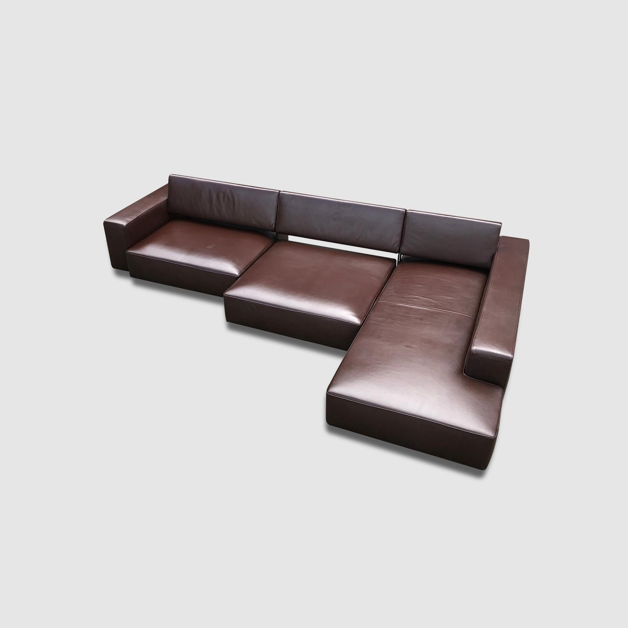 Modular Leather Andy Landscape Sofa by Paolo Piva for B&B Italia 2013 In Good Condition In Stavenisse, NL