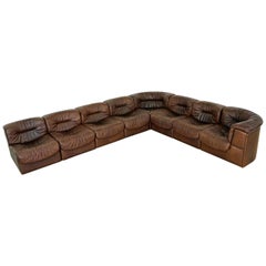 Modular Leather Couch by De Sede, 1970s