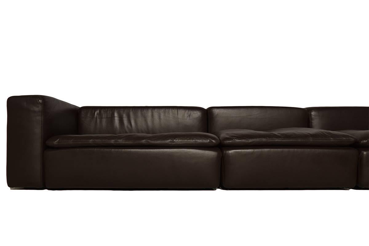 Late 20th Century Modular Leather Sectional Sofa by Jan des Bouvrie for Gelderland, 1980s