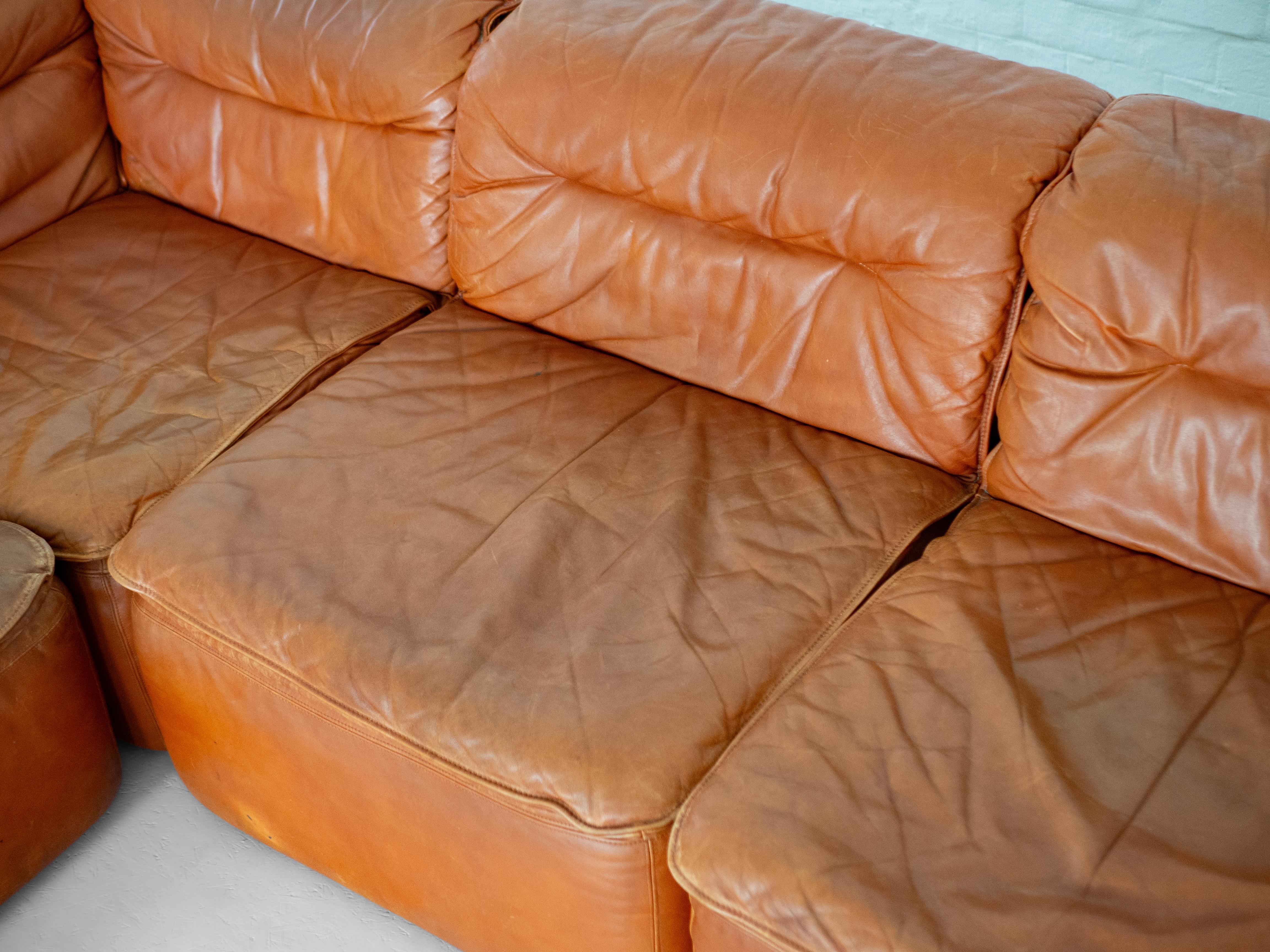 Canapé modulaire en cuir de Dreipunkt International Bon état - En vente à Wien, AT
