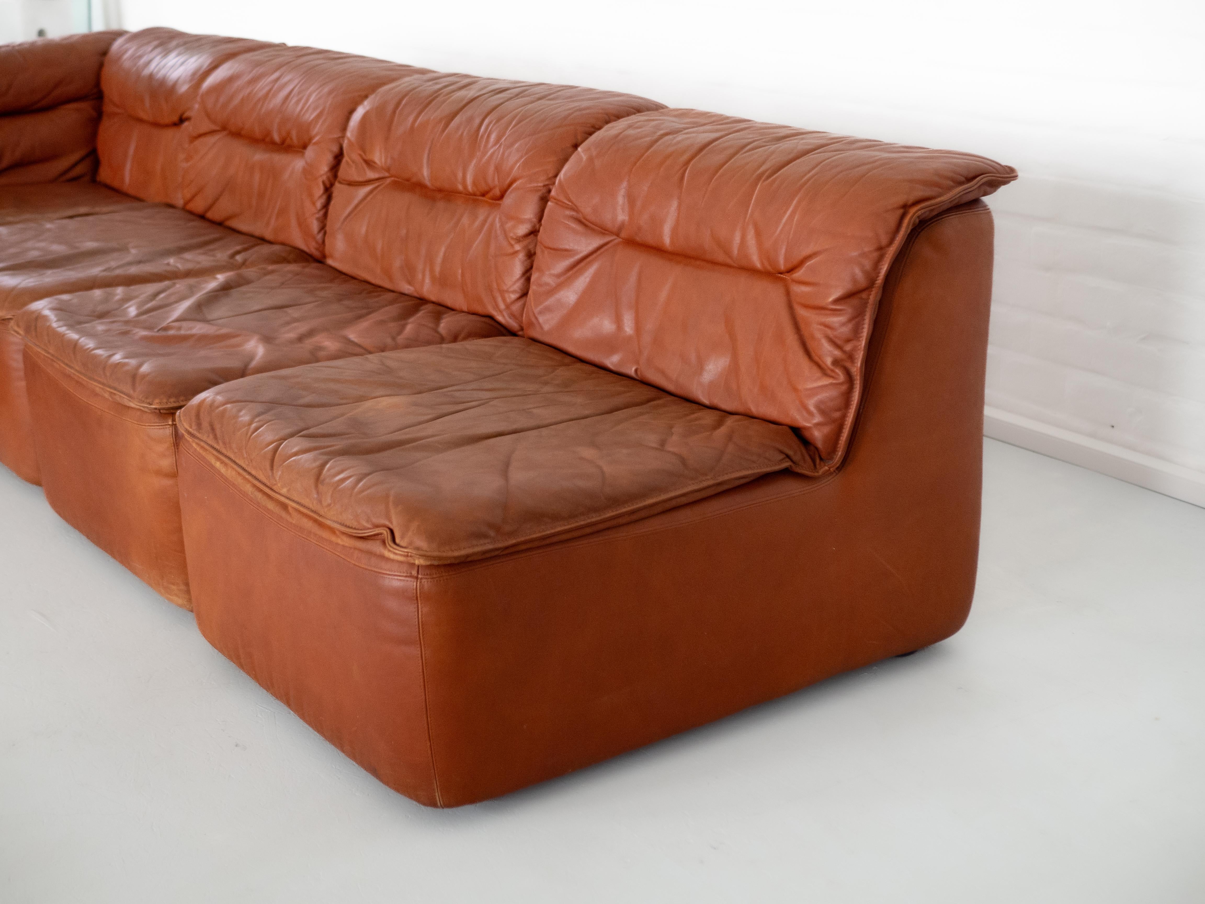 Fin du 20e siècle Canapé modulaire en cuir de Dreipunkt International en vente