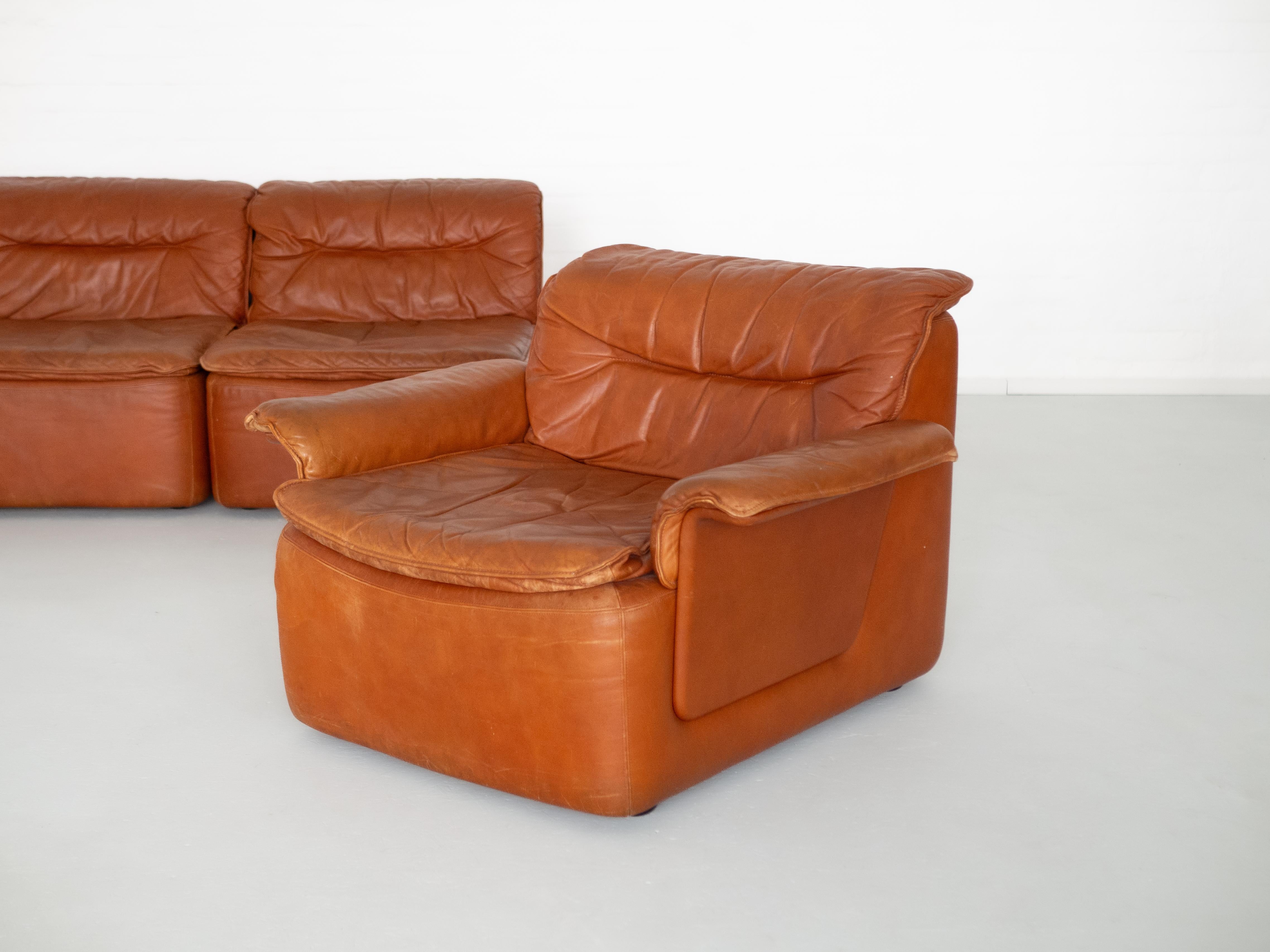 Canapé modulaire en cuir de Dreipunkt International en vente 2