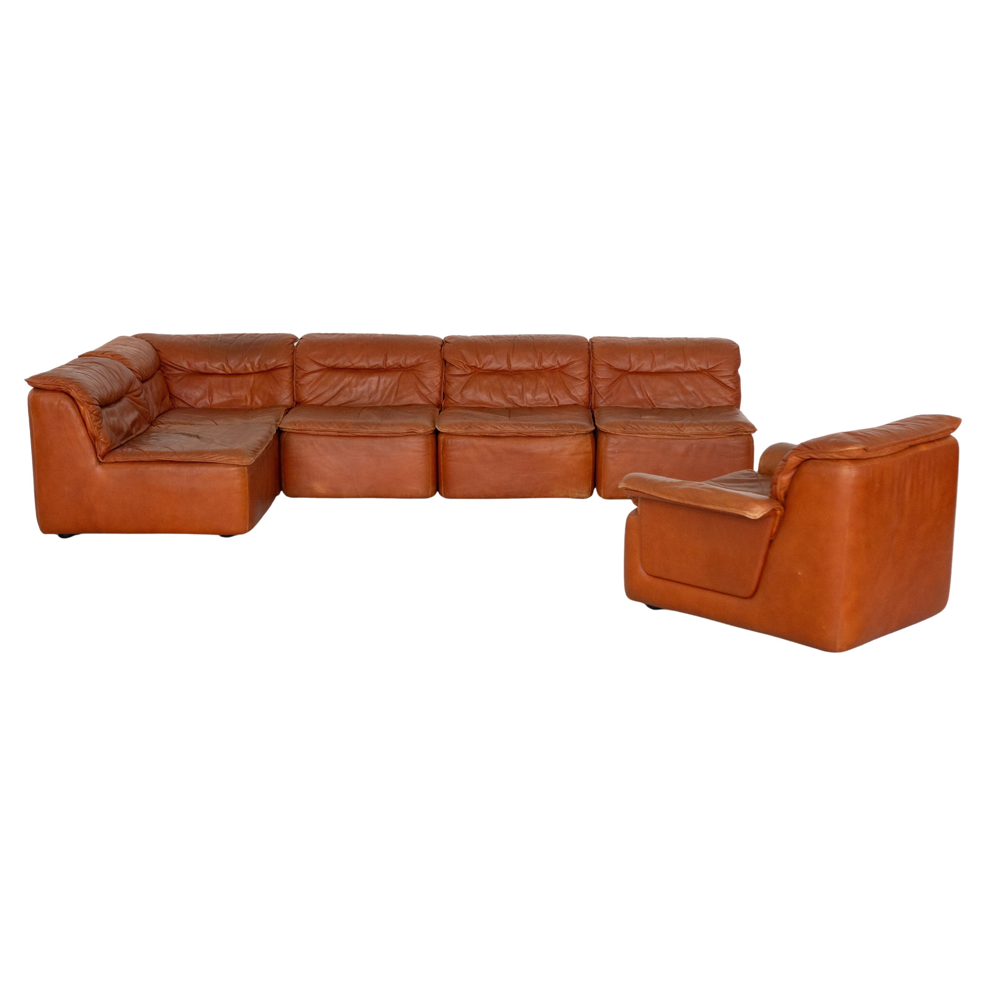 Modular Leather Sofa by Dreipunkt International