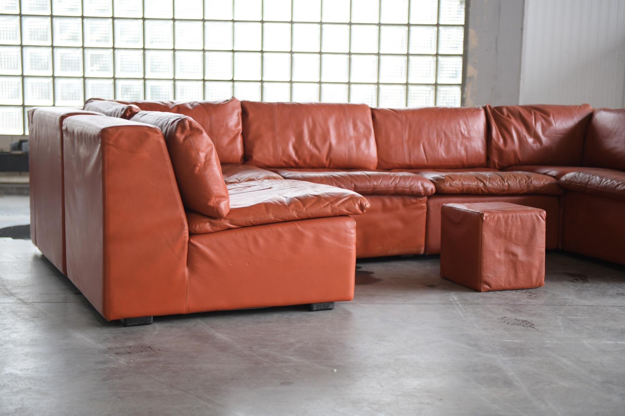 Modular Leather Sofa COR Germany In Good Condition In Buggenhout, Oost-Vlaanderen