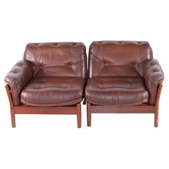 Modular leather sofa