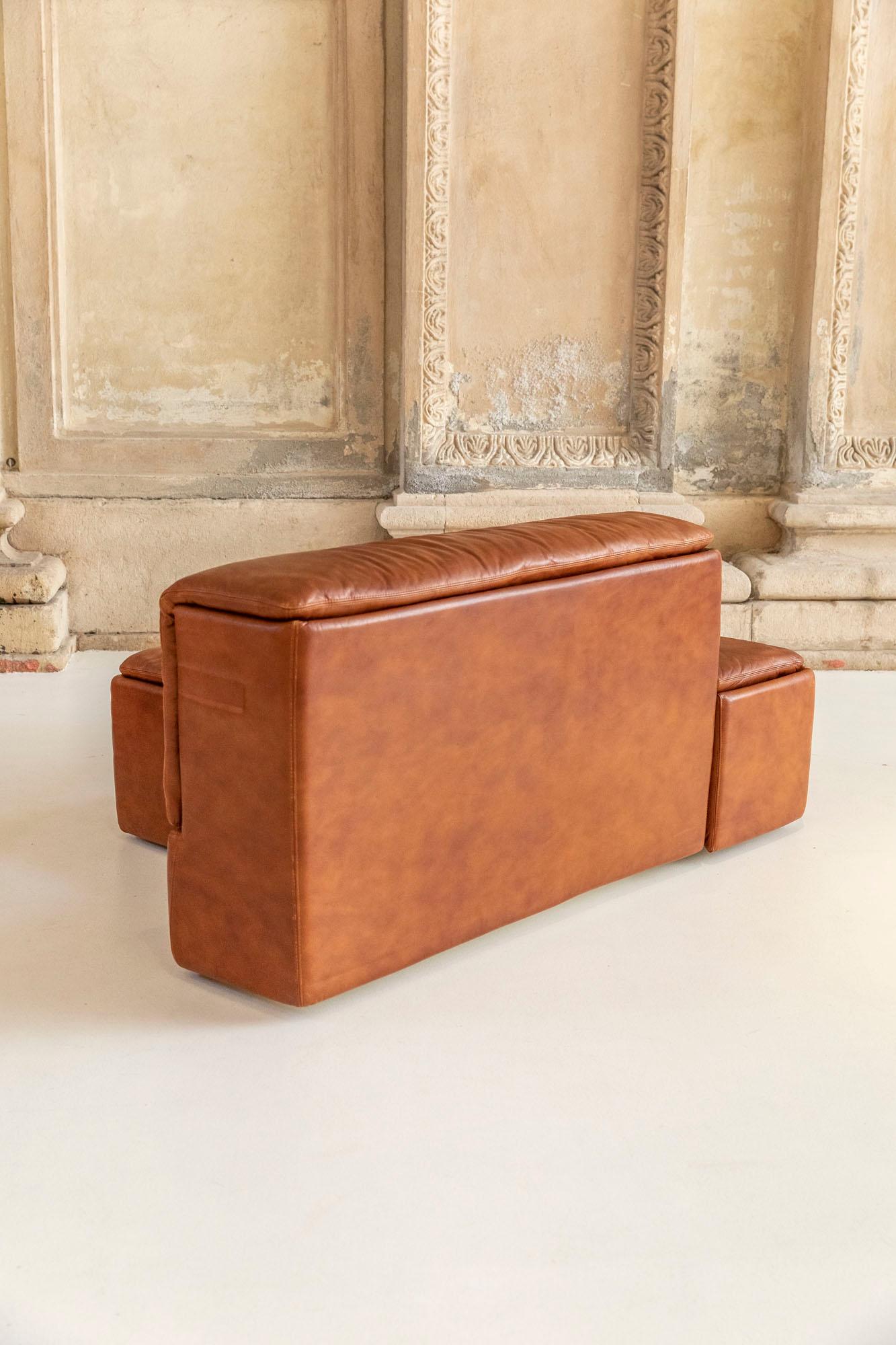 Modular Leather Sofas by Claudio Salocchi for Sormani 9