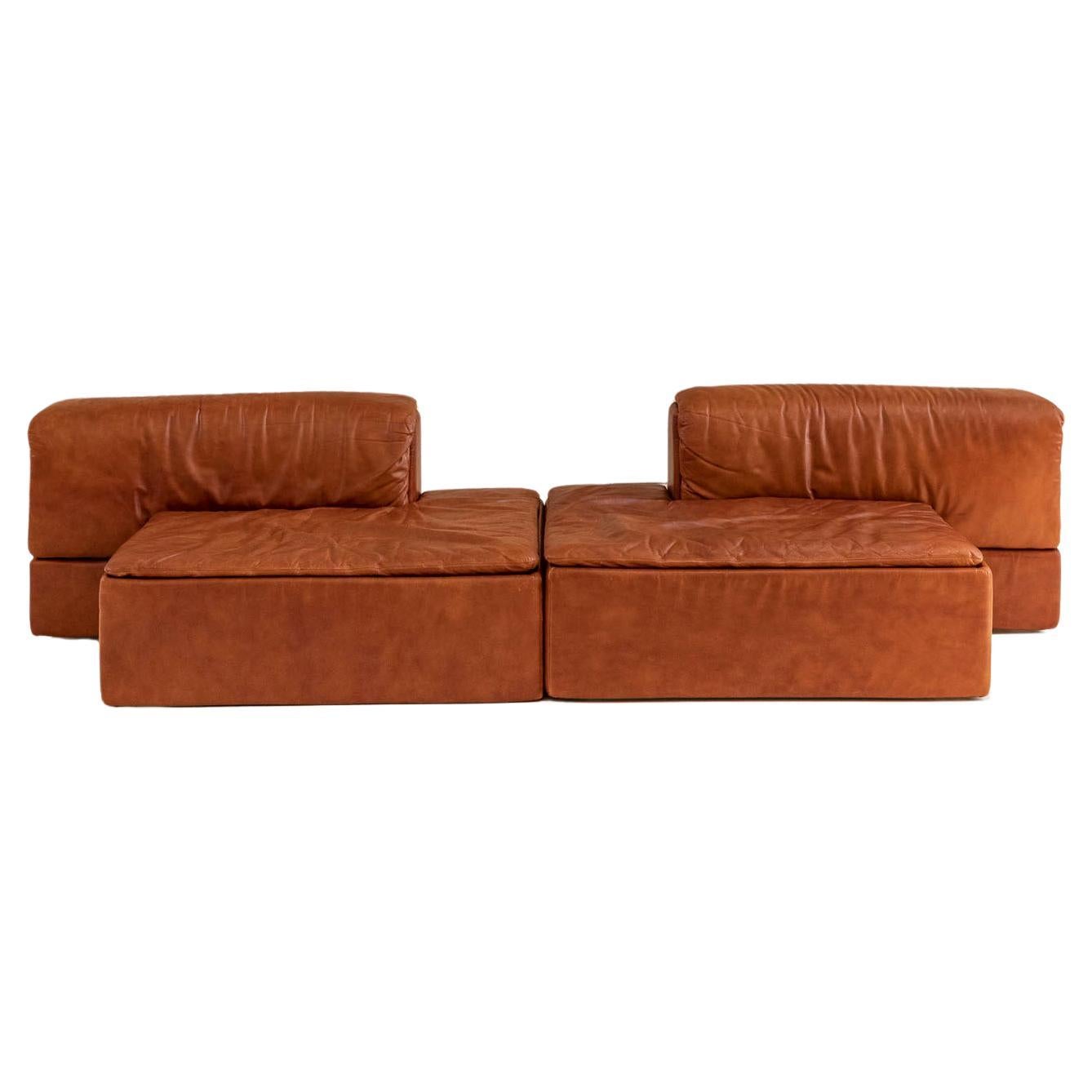 Modular Leather Sofas by Claudio Salocchi for Sormani