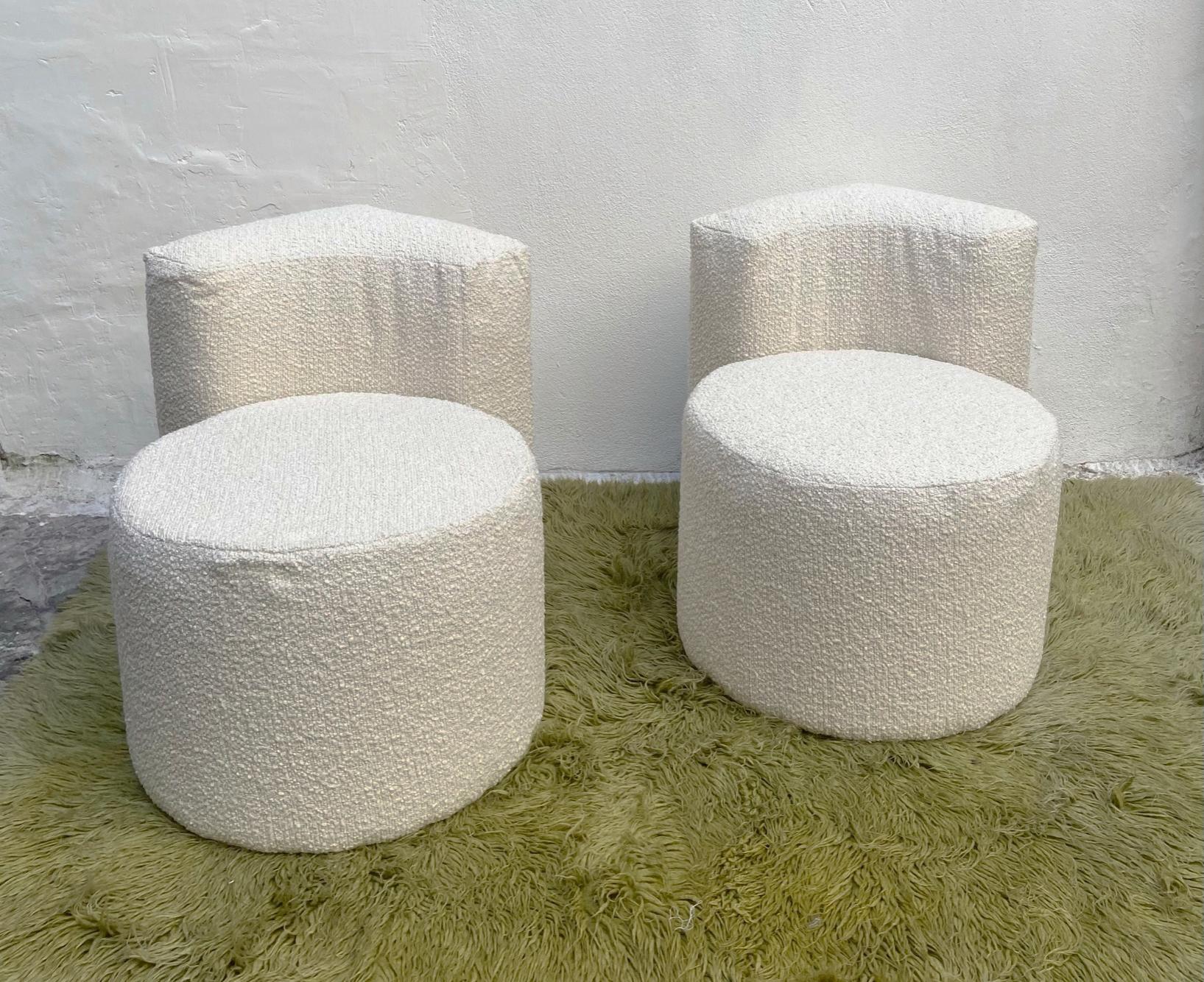 Ennio Chiggio Style Modular Lounge Chair and Poufs Set, Italy, 19 5