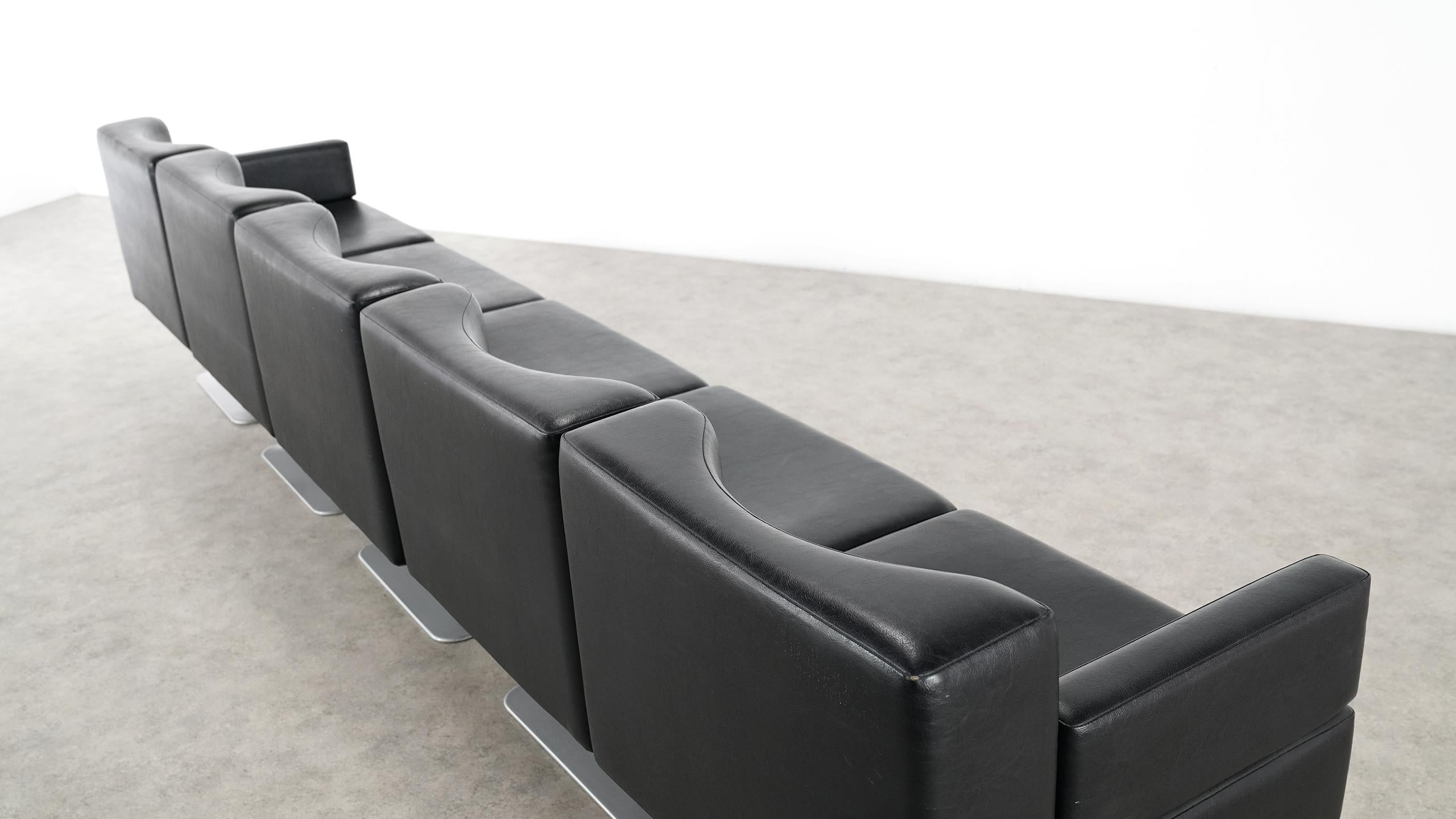 Modular Lounge Sofa or Chair or Table Set by Herbert Hirche 1974 Mauser, Germany 5