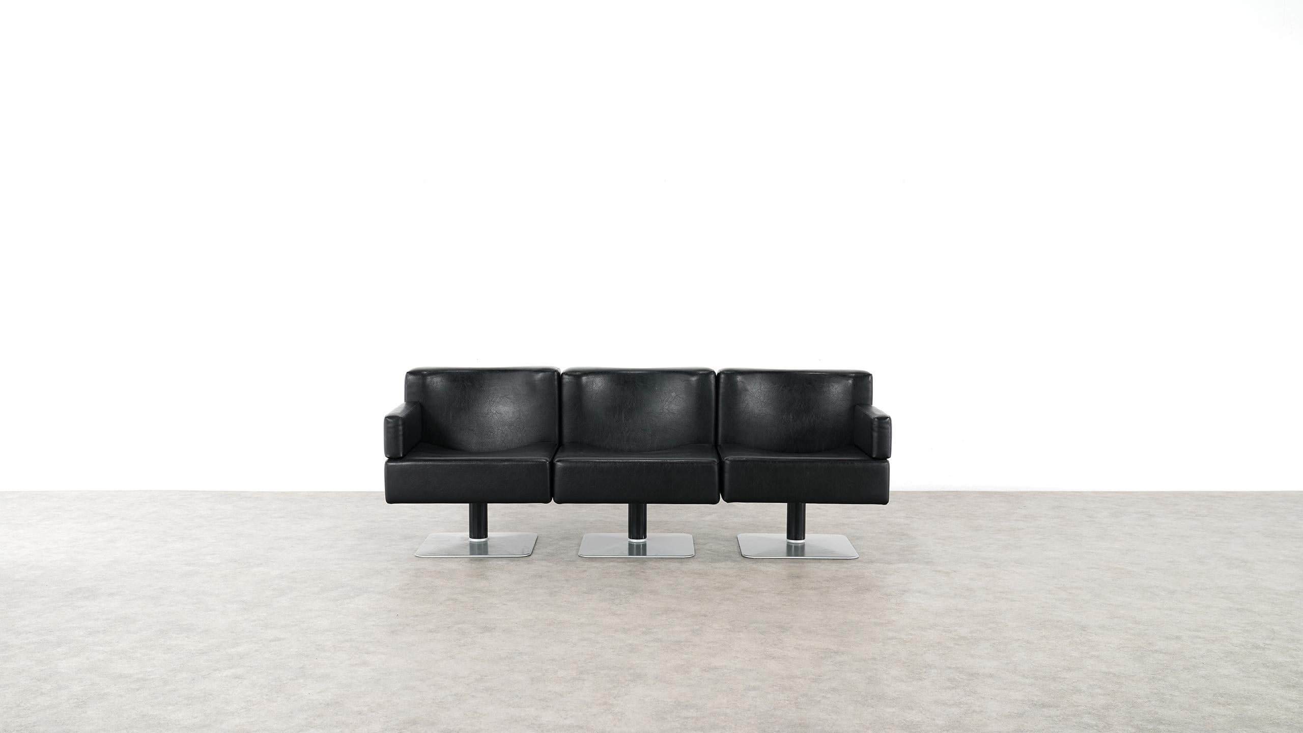 Modular Lounge Sofa or Chair or Table Set by Herbert Hirche 1974 Mauser, Germany 13